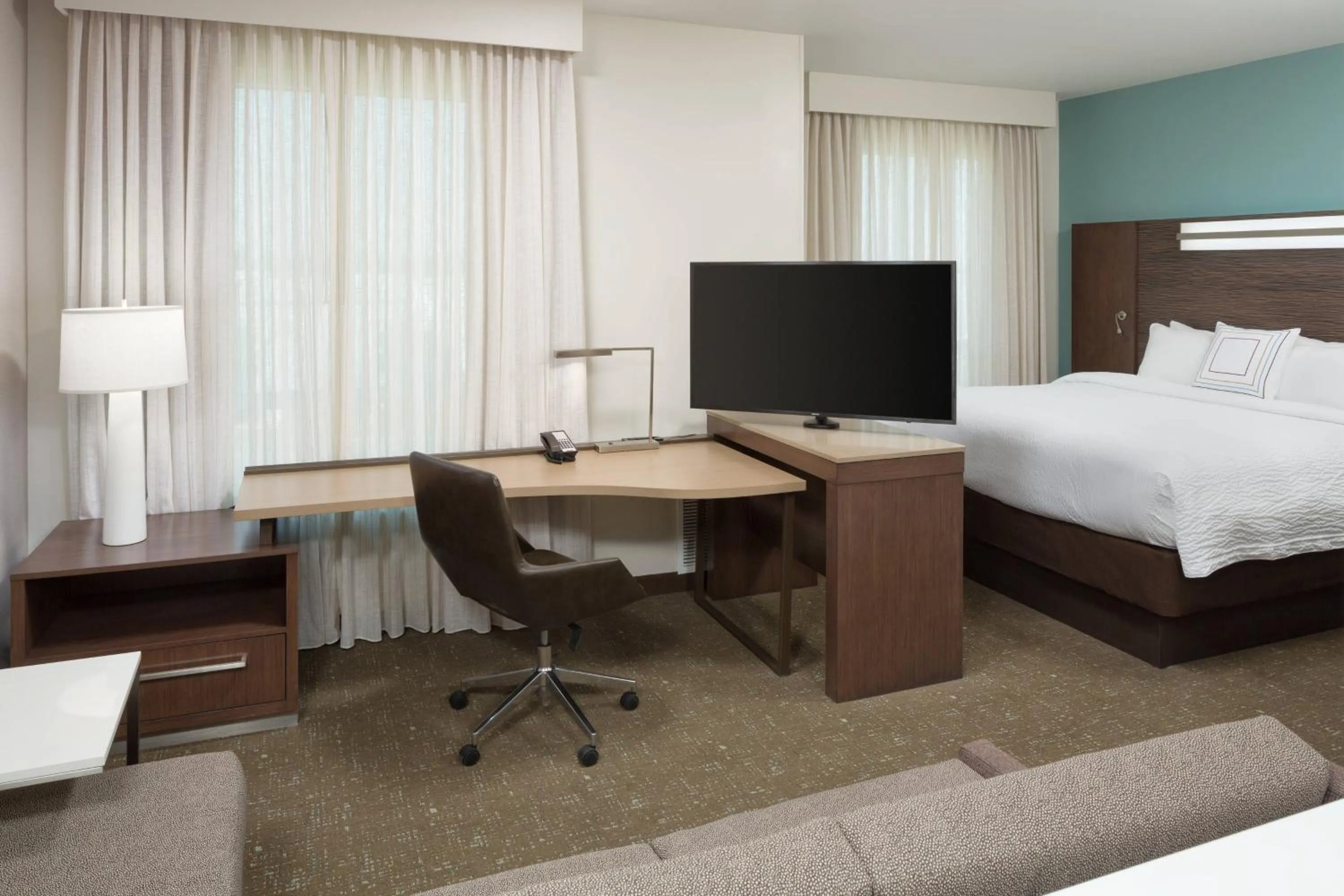 Bedroom, Bed in Residence Inn by Marriott Ontario Rancho Cucamonga
