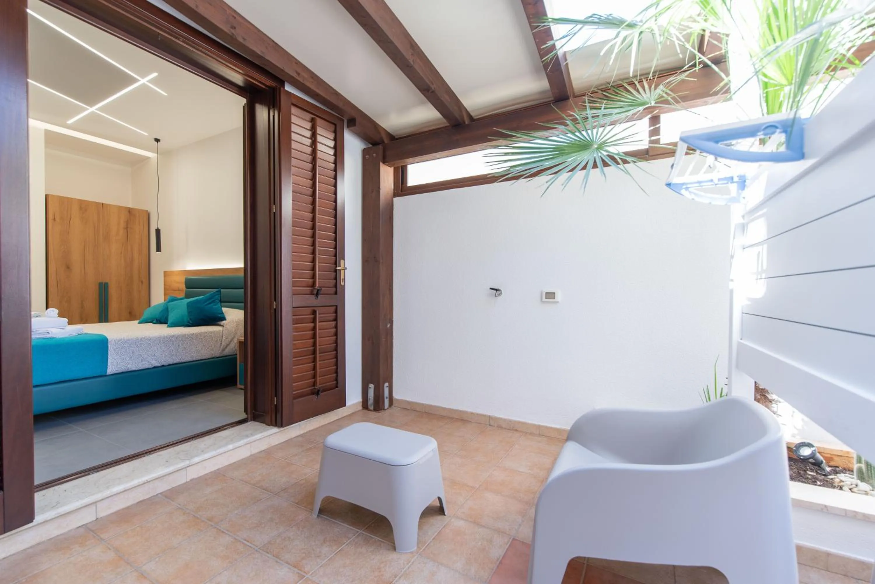 Patio, Bed in Affittacamere Aloe