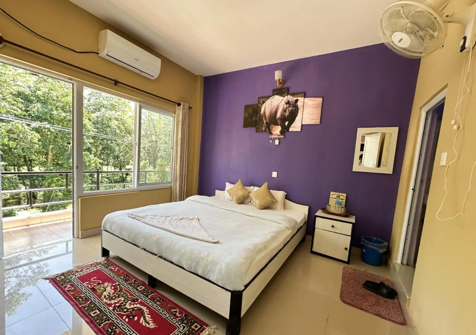 Double Room with Terrace - single occupancy in Hotel Rhinoceros-Homestay