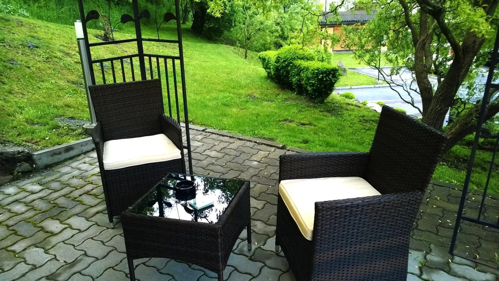 Balcony/Terrace in Gösser BACHGASSLHOF -- Bed and Breakfast -- Apartments