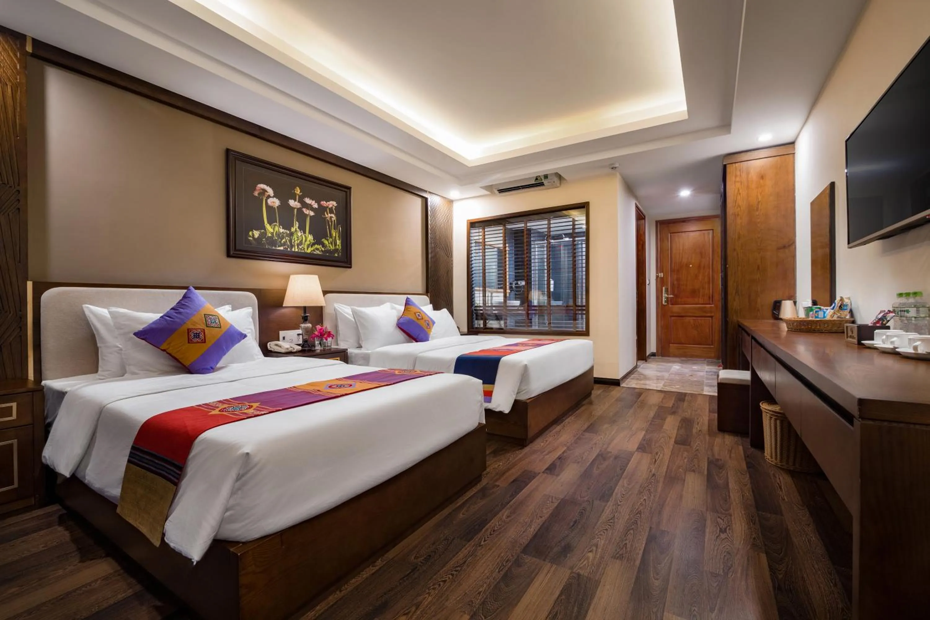 Bed in The View Sapa Hotel