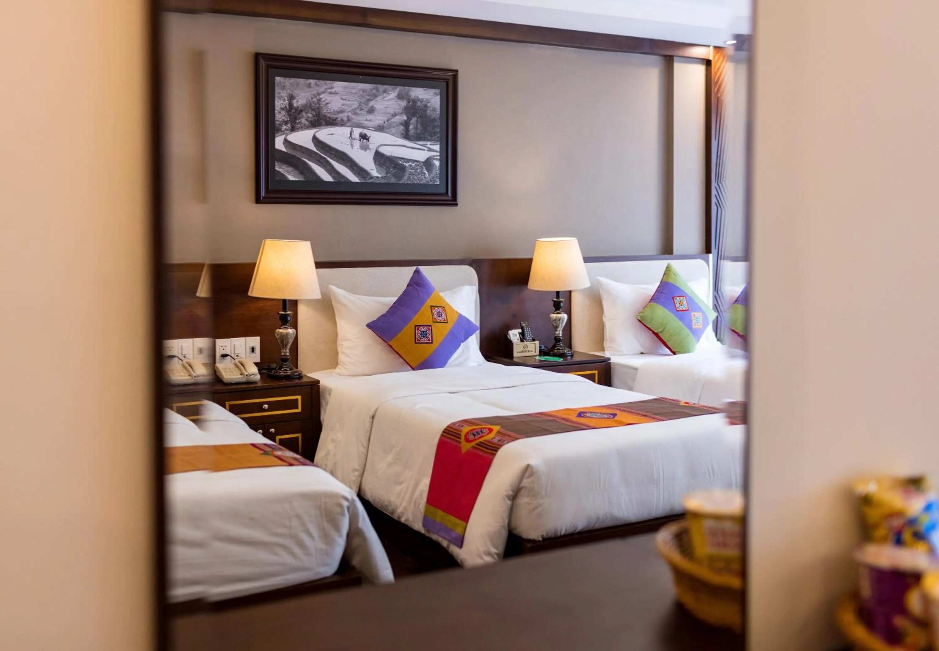 Bed in The View Sapa Hotel