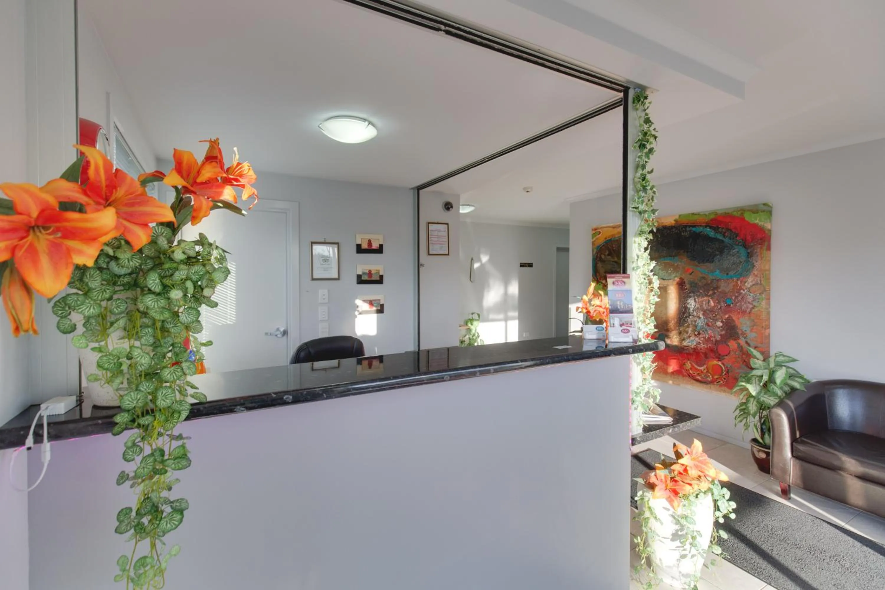 Lobby or reception in BKs Premier Motel Esplanade