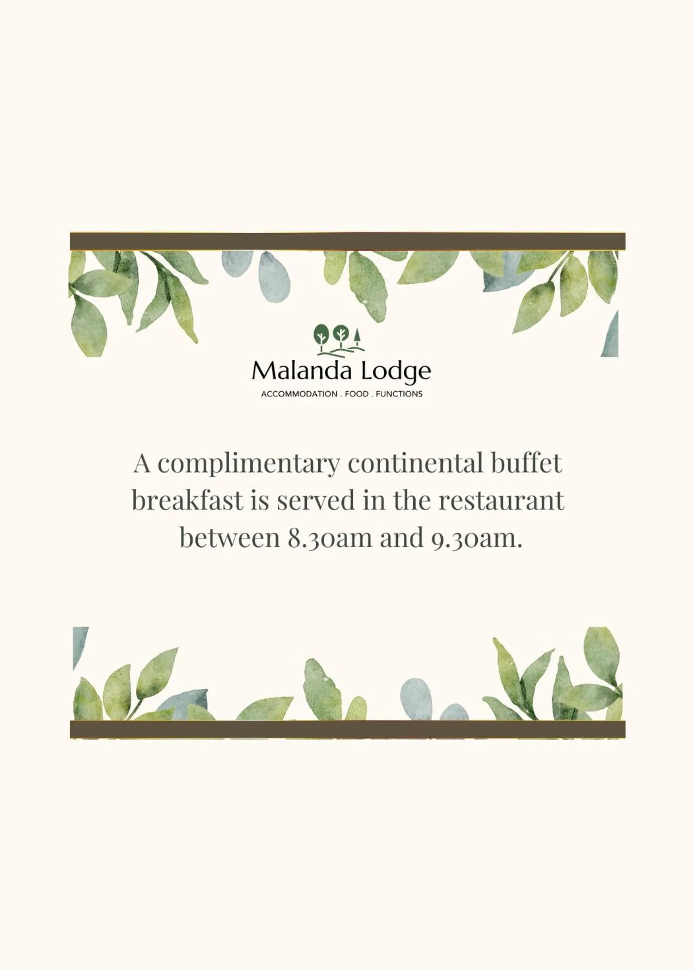 Breakfast in Malanda Lodge