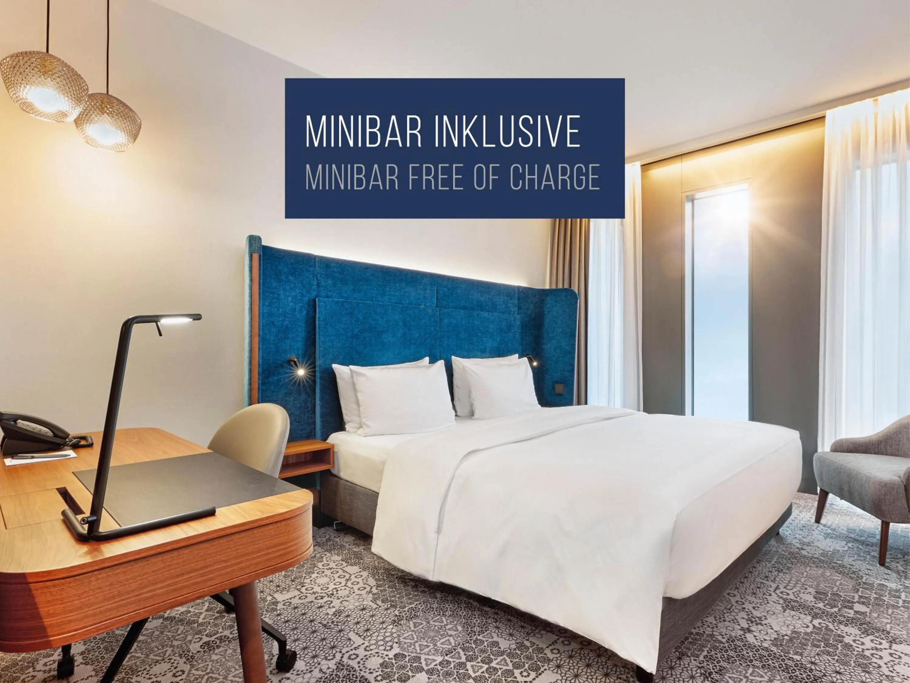 Photo of the whole room, Bed in HYPERION Hotel München