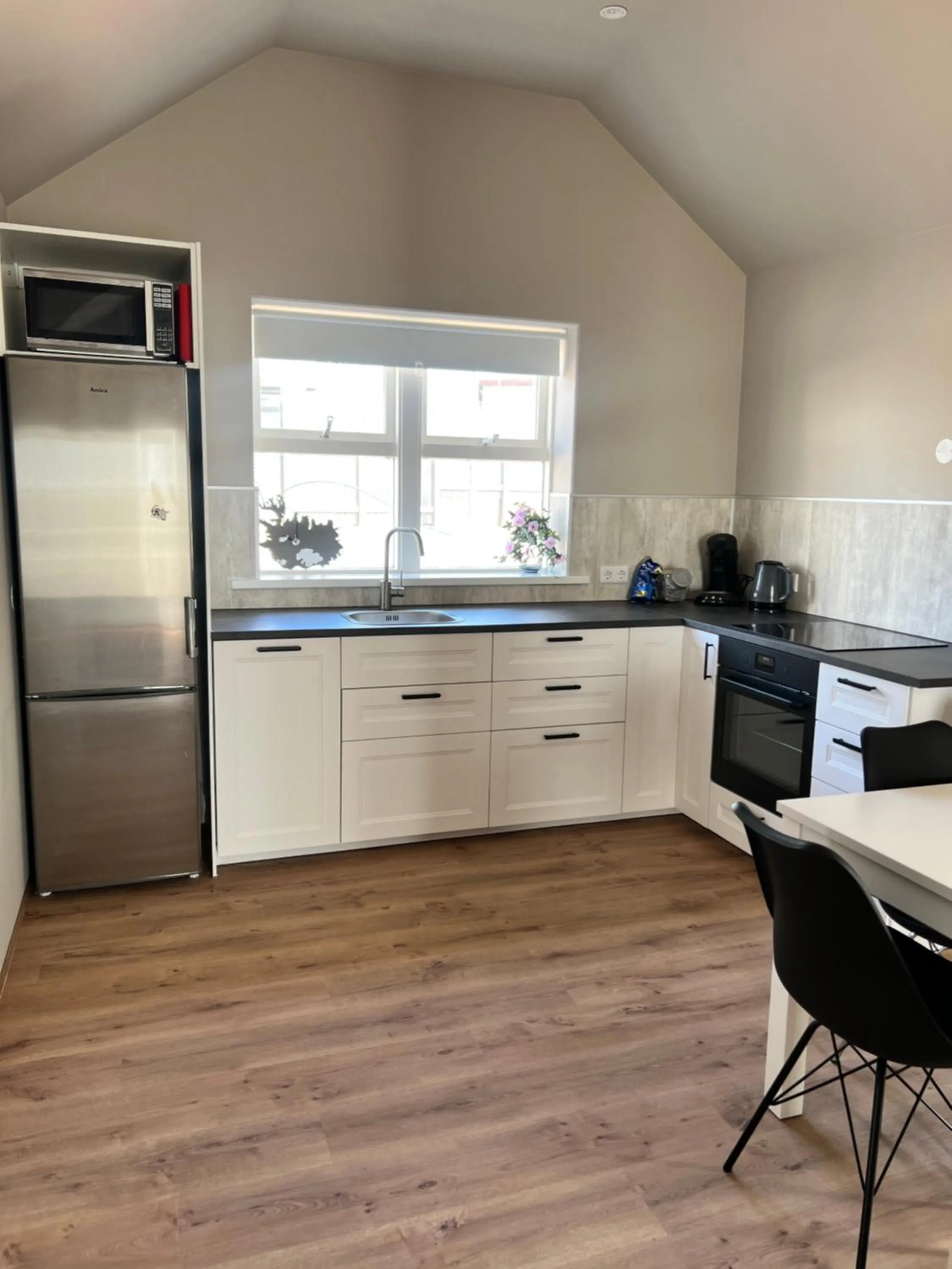 Coffee/tea facilities in Hvammur Apartments by the Harbour