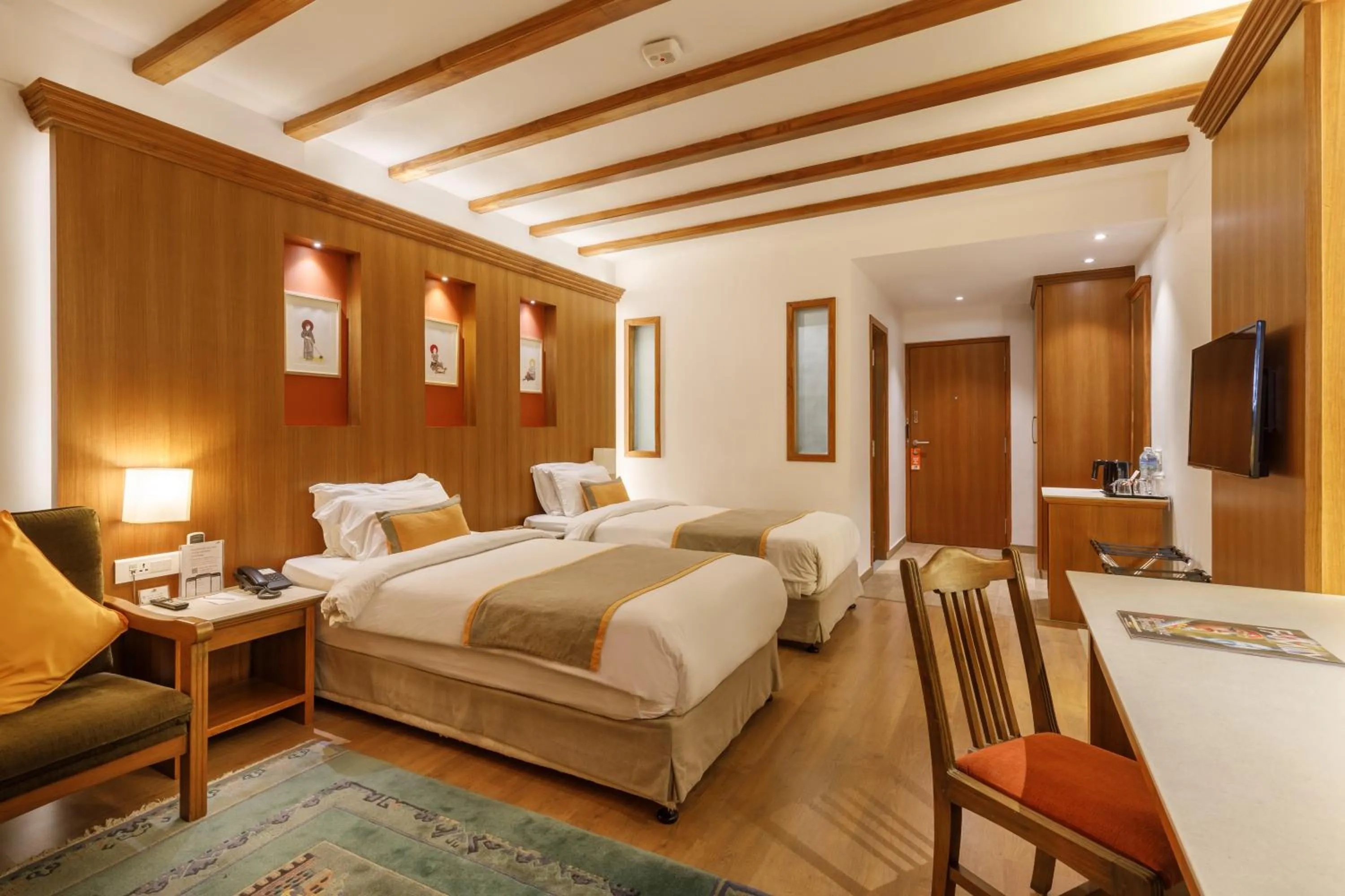 Balcony/Terrace, Bed in Club Himalaya, by ACE Hotels