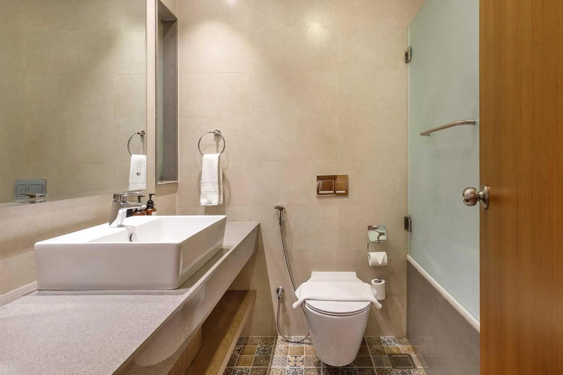 Shower in Club Himalaya, by ACE Hotels