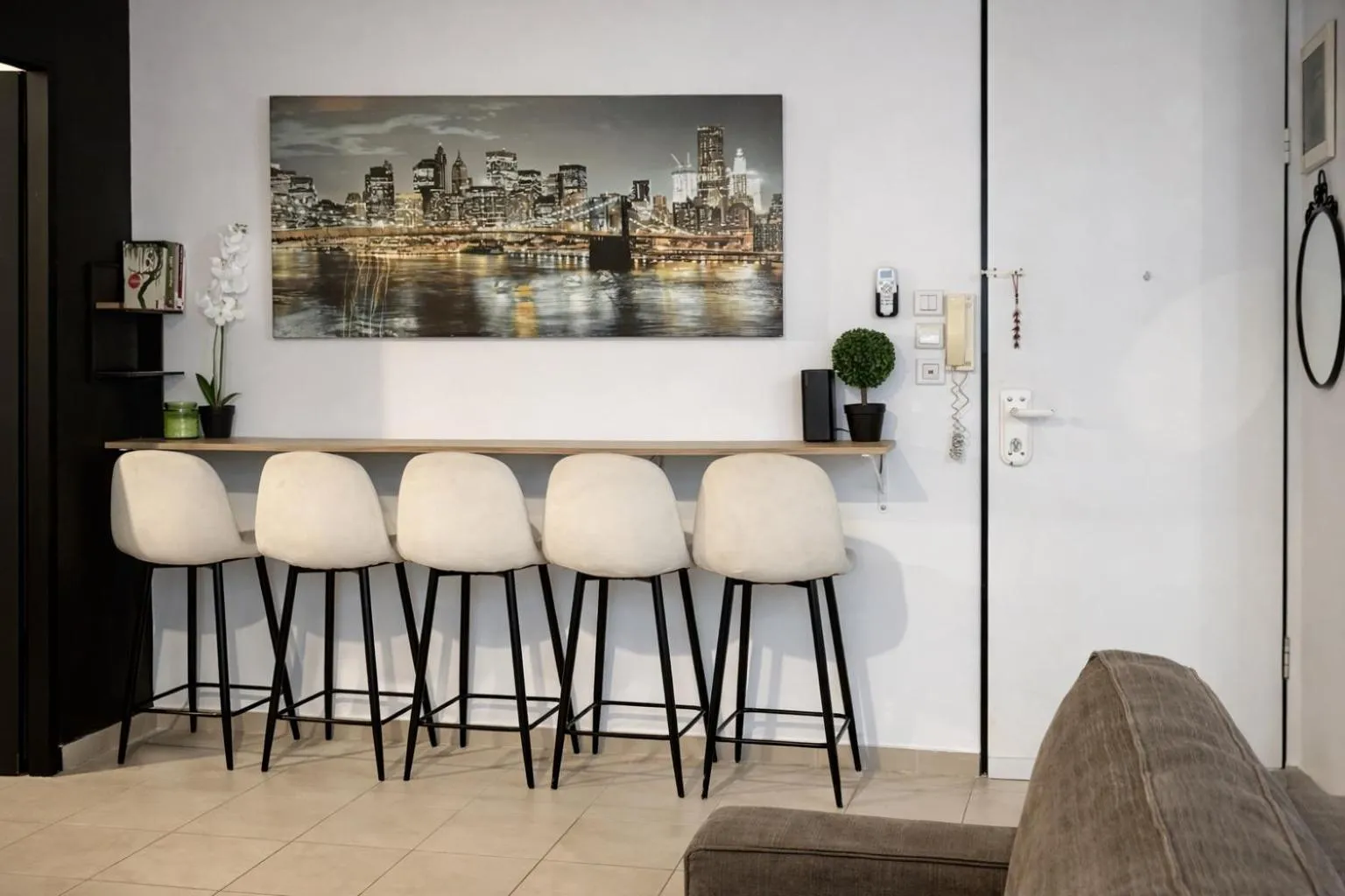 Seating area in Stylish Tel Aviv