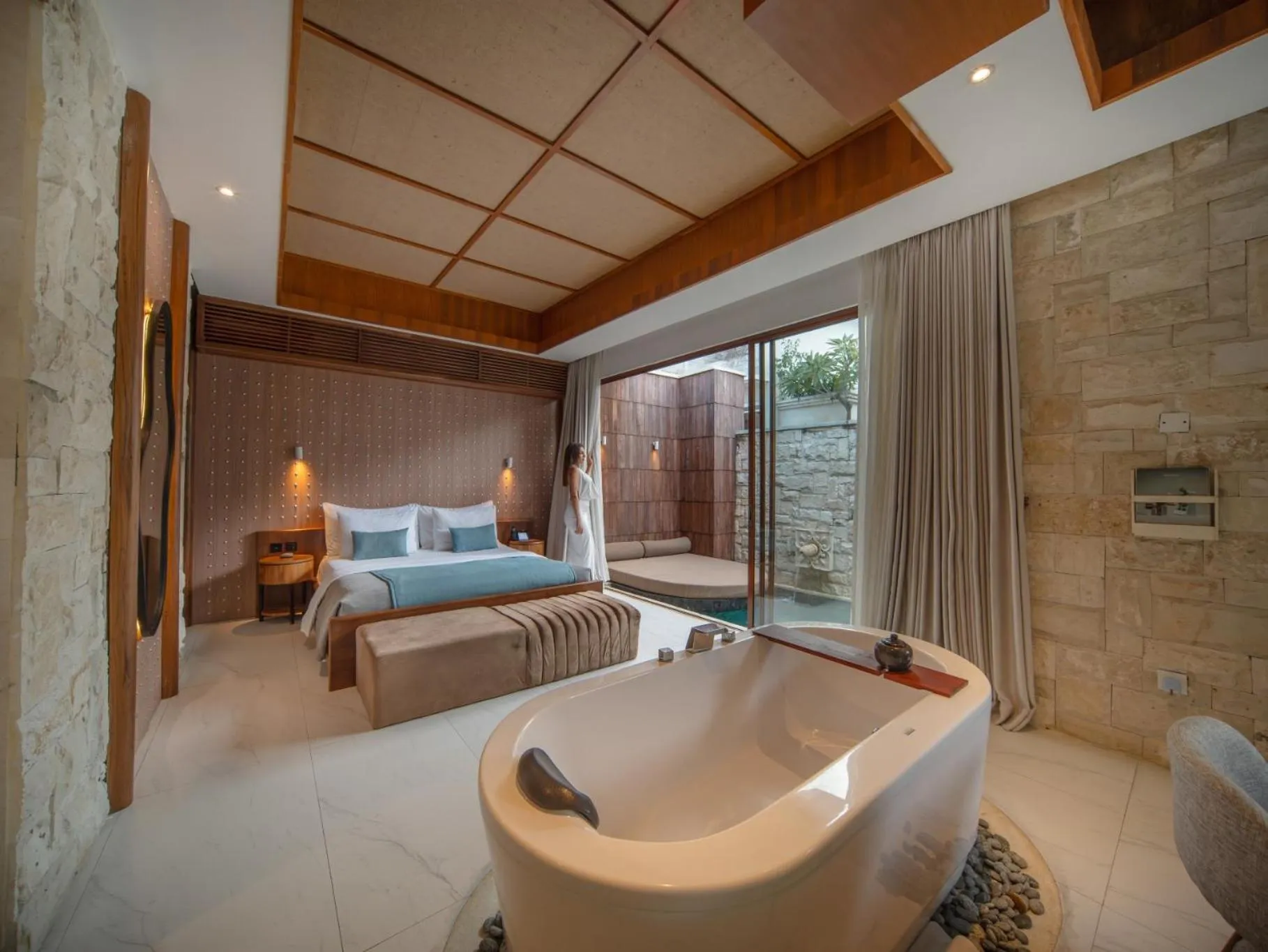 Bath, Bed in La Vie Villa Seminyak by Ini Vie Hospitality