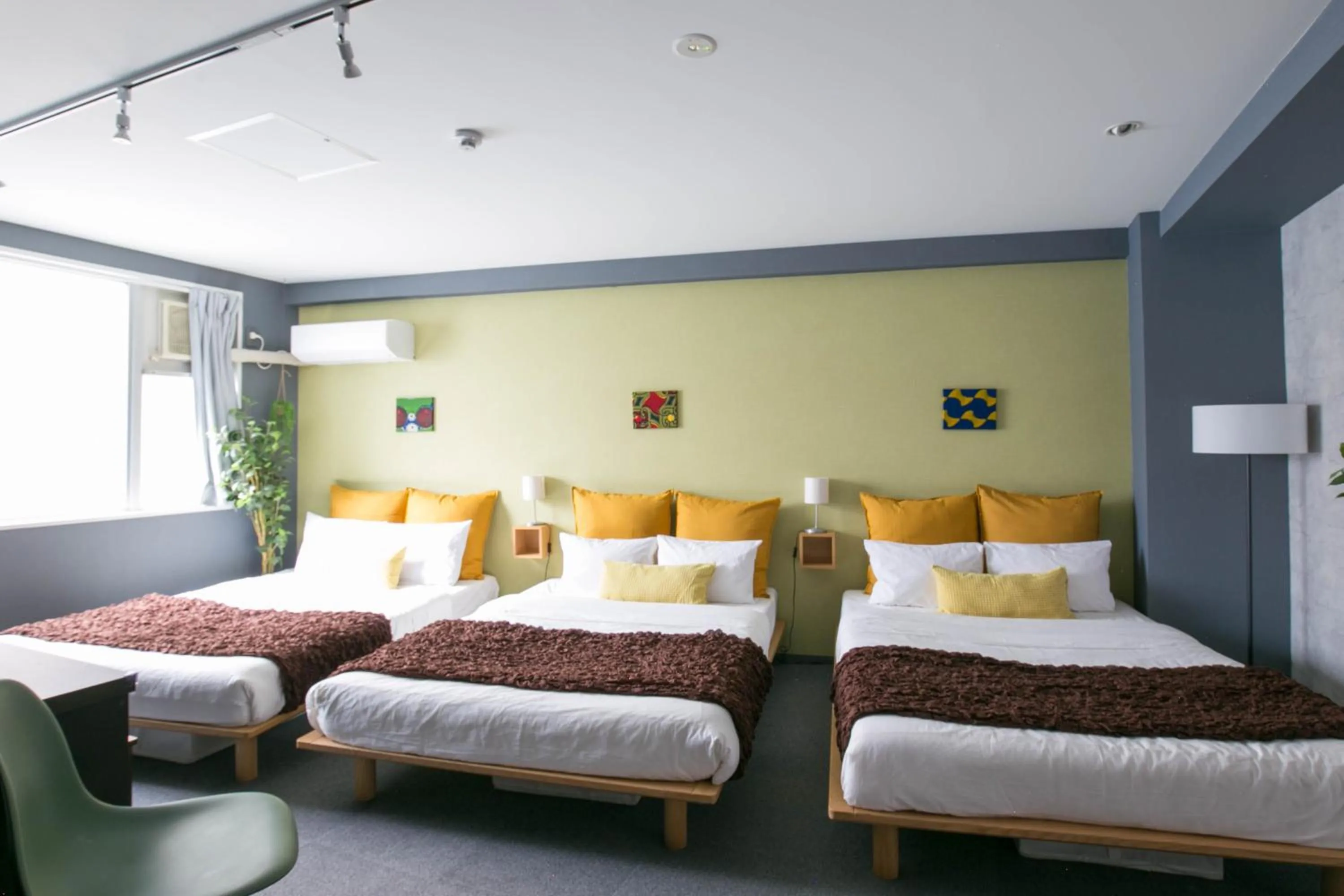 Bedroom, Bed in Hakata apartment