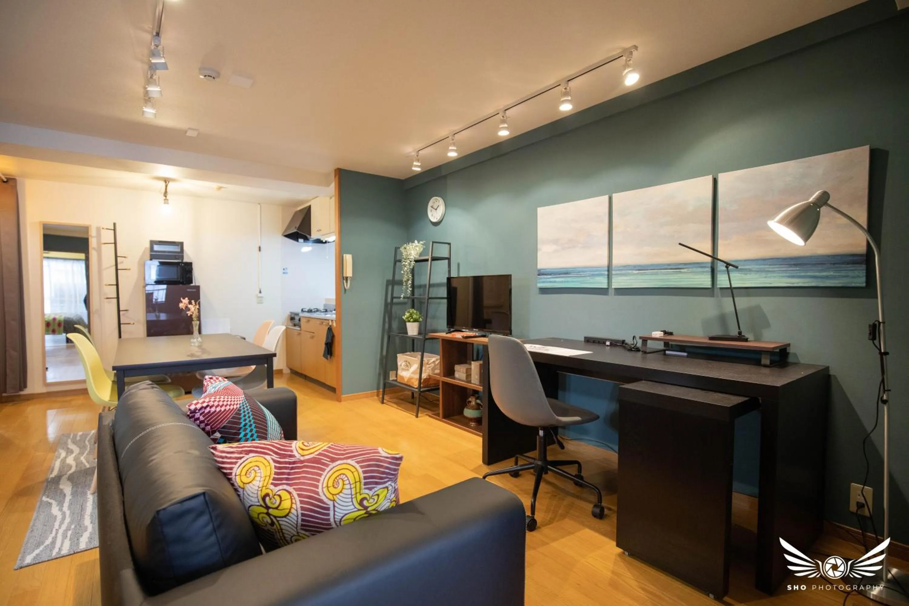 Living room in Hakata apartment