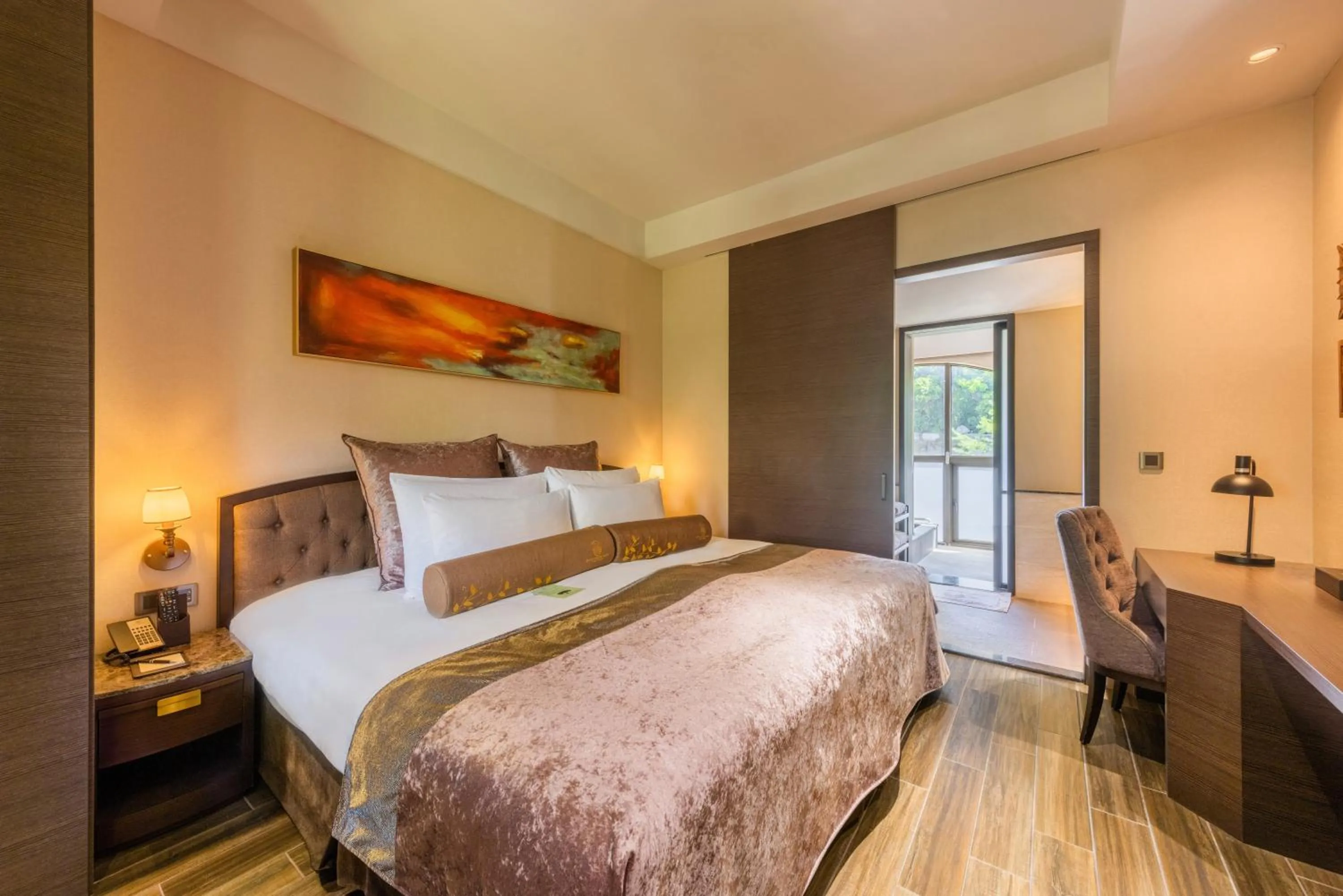 Bed in Grand Cosmos Resort Ruisui Hualien