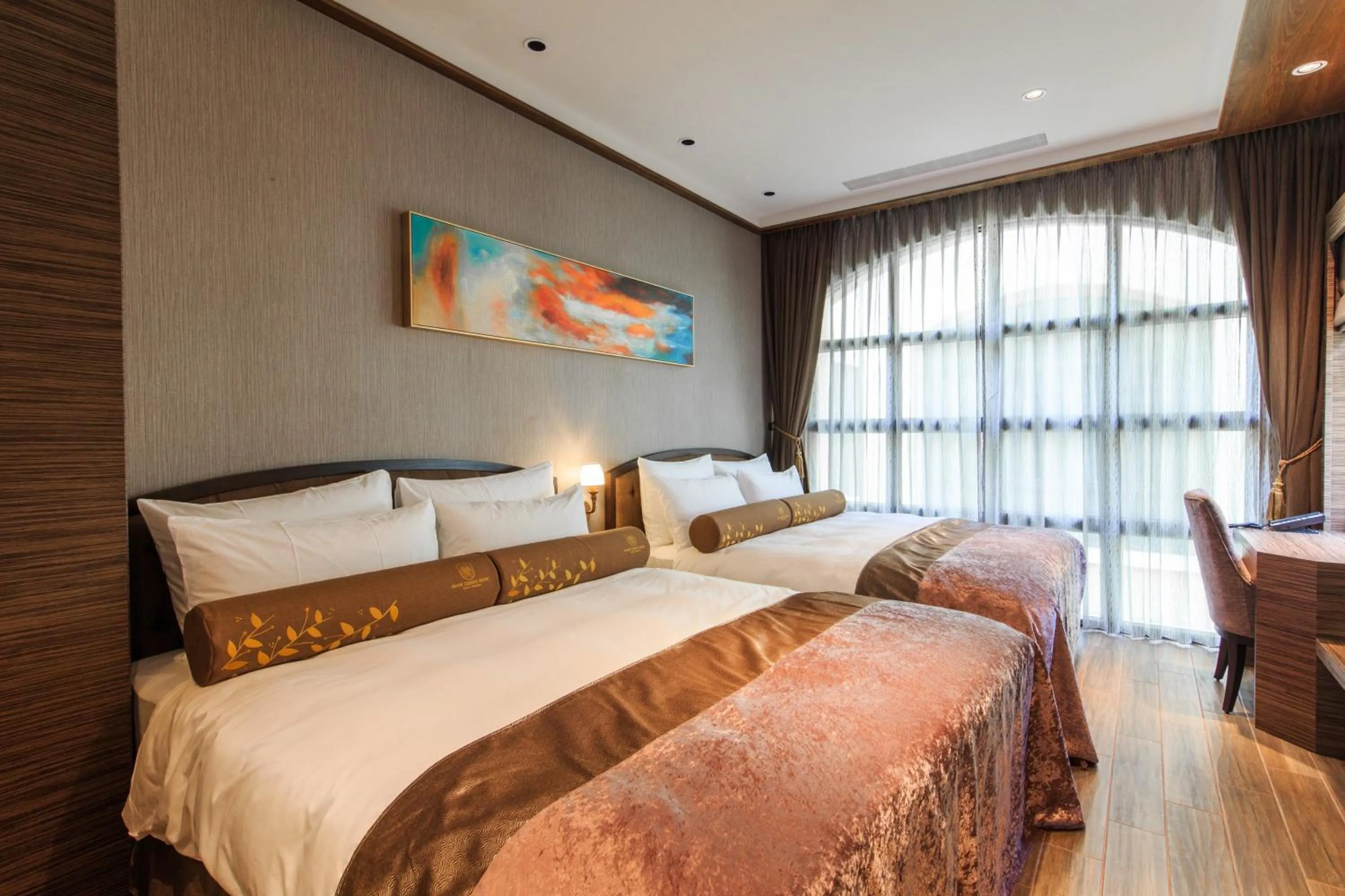 Bed in Grand Cosmos Resort Ruisui Hualien