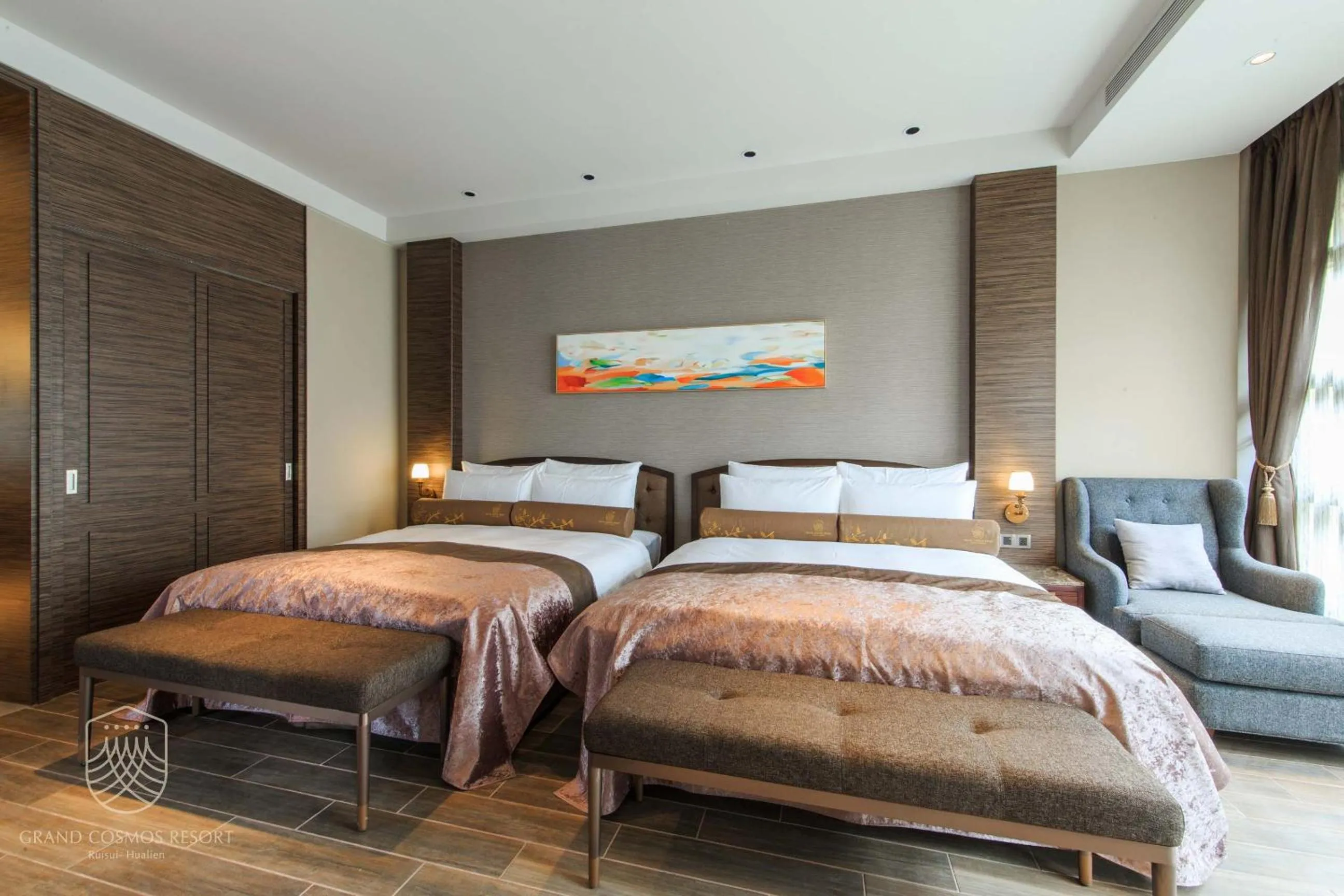 Bed in Grand Cosmos Resort Ruisui Hualien