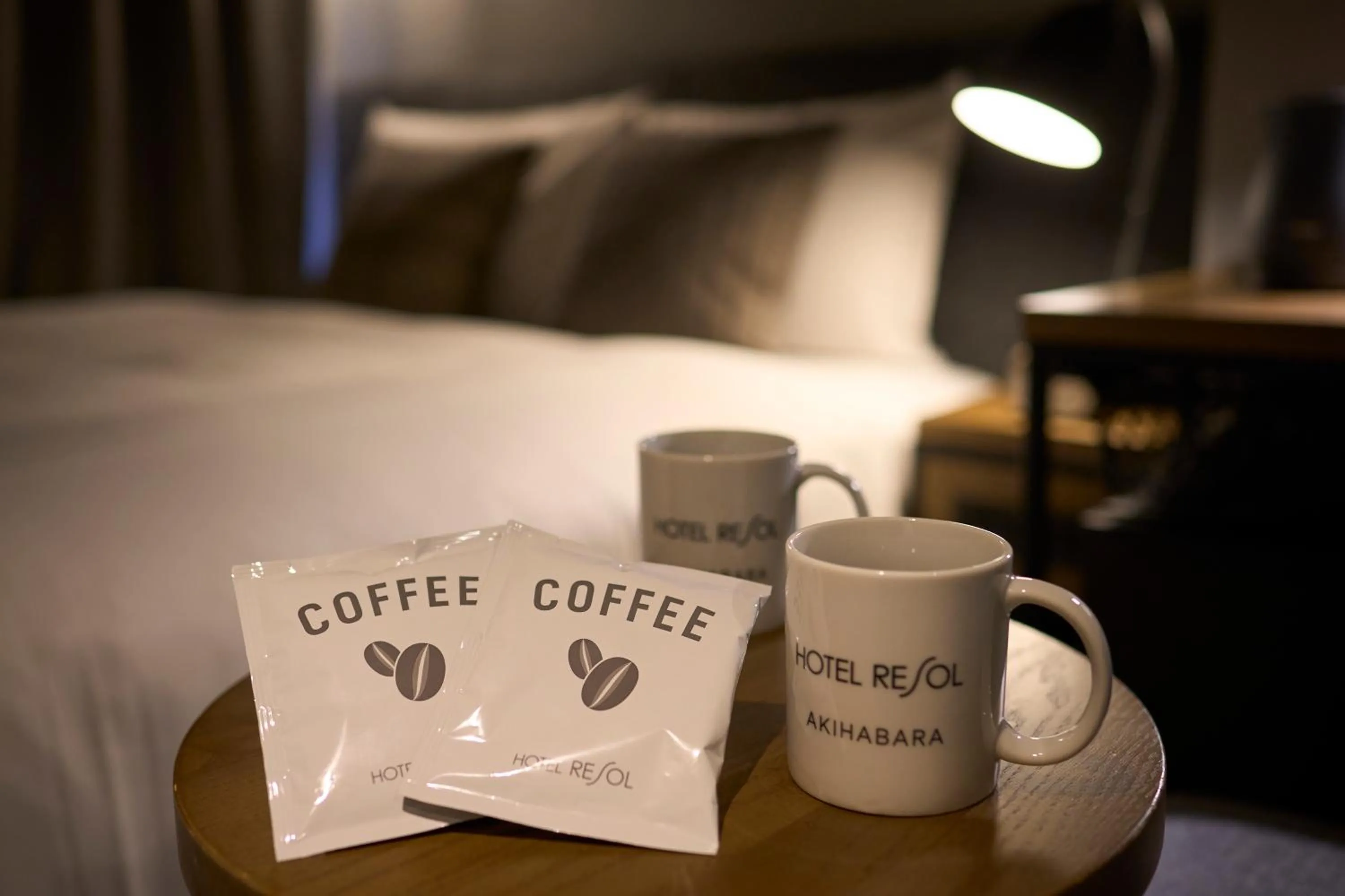 Drinks, Bed in Hotel Resol Akihabara