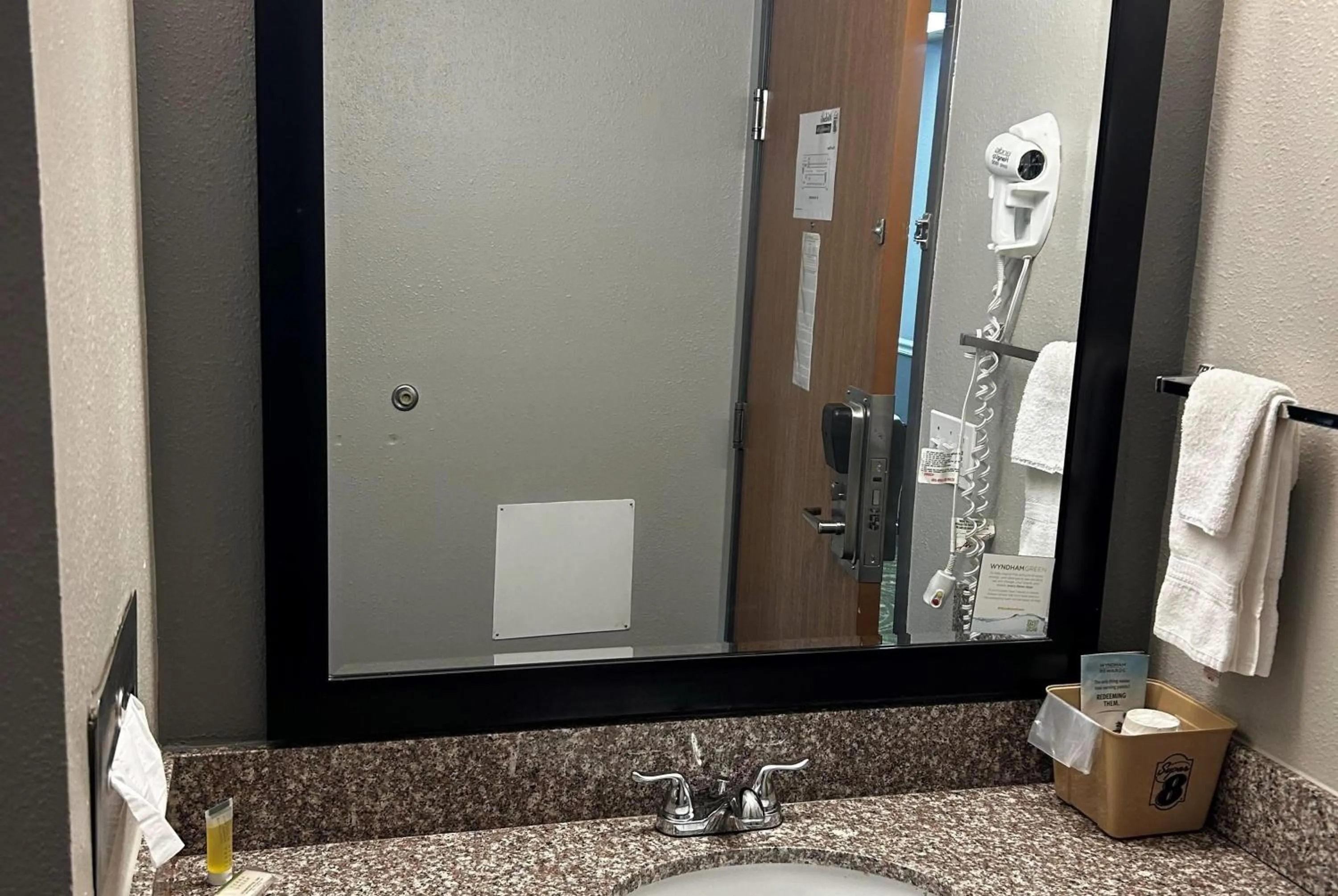 Bathroom in Super 8 by Wyndham Mound City