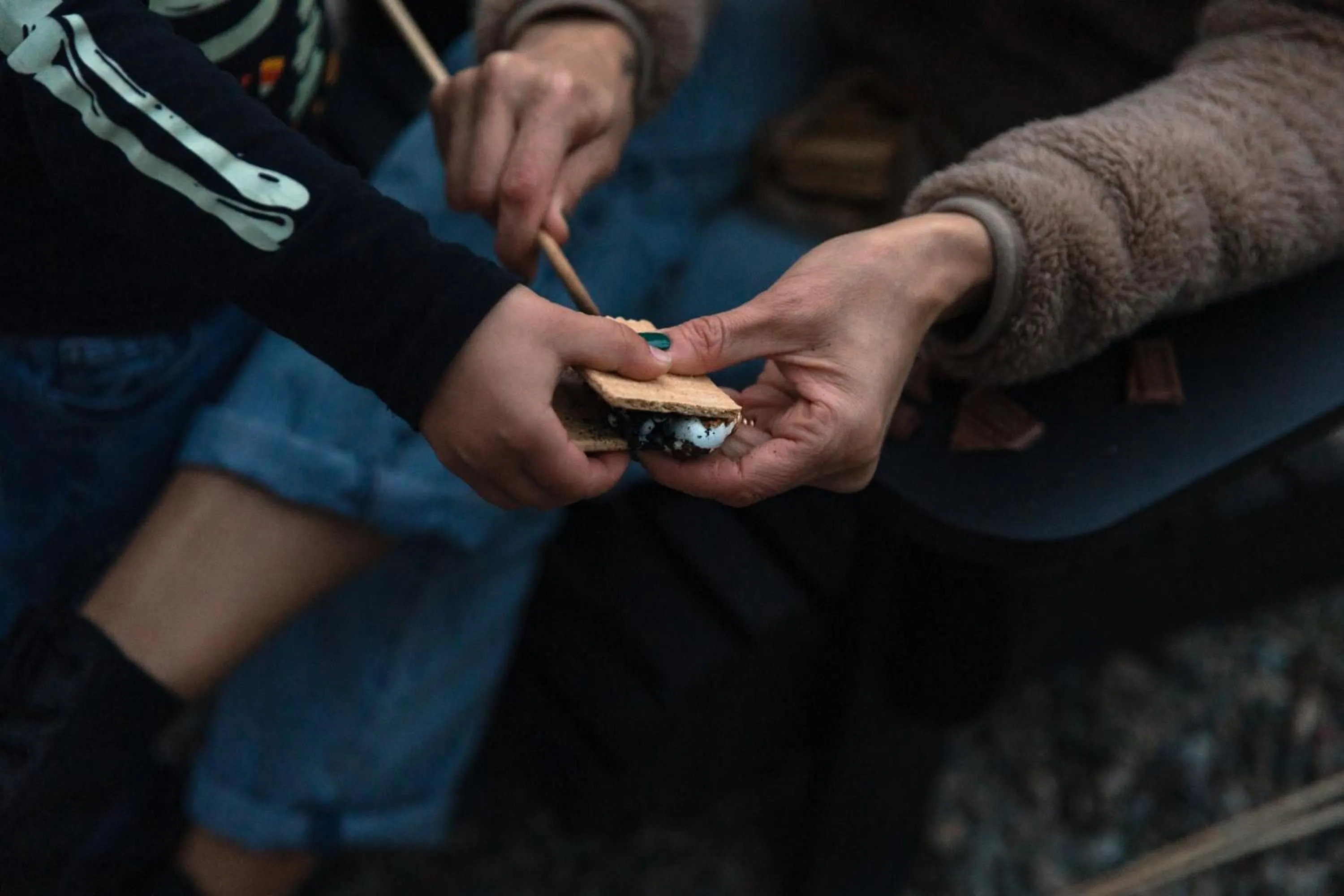 fireplace in Pine Bungalows