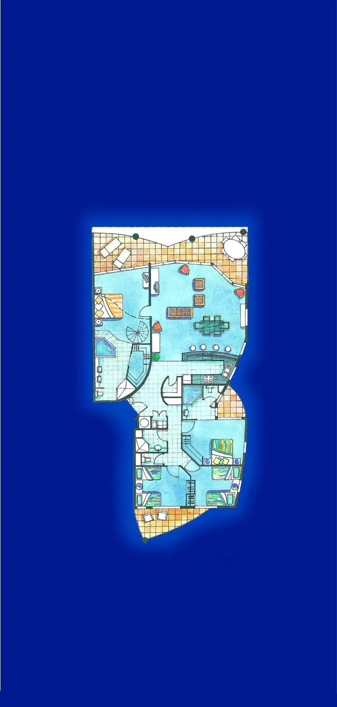 Floor plan in Riviere on Golden Beach