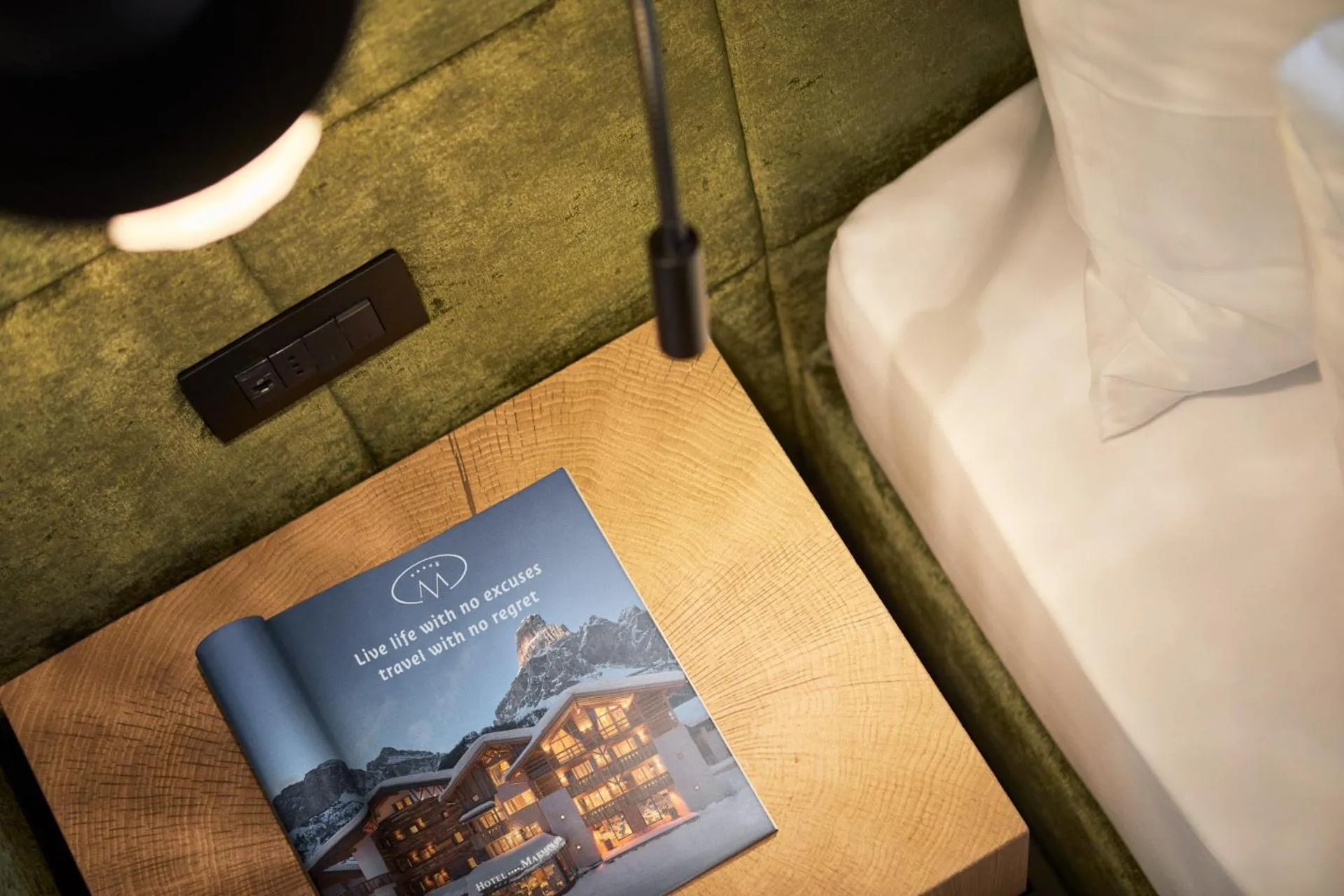 Bed in Hotel Marmolada