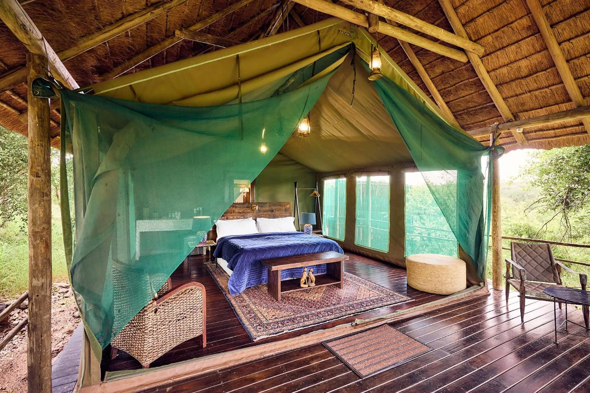 Bed in Parsons Hilltop Safari Camp