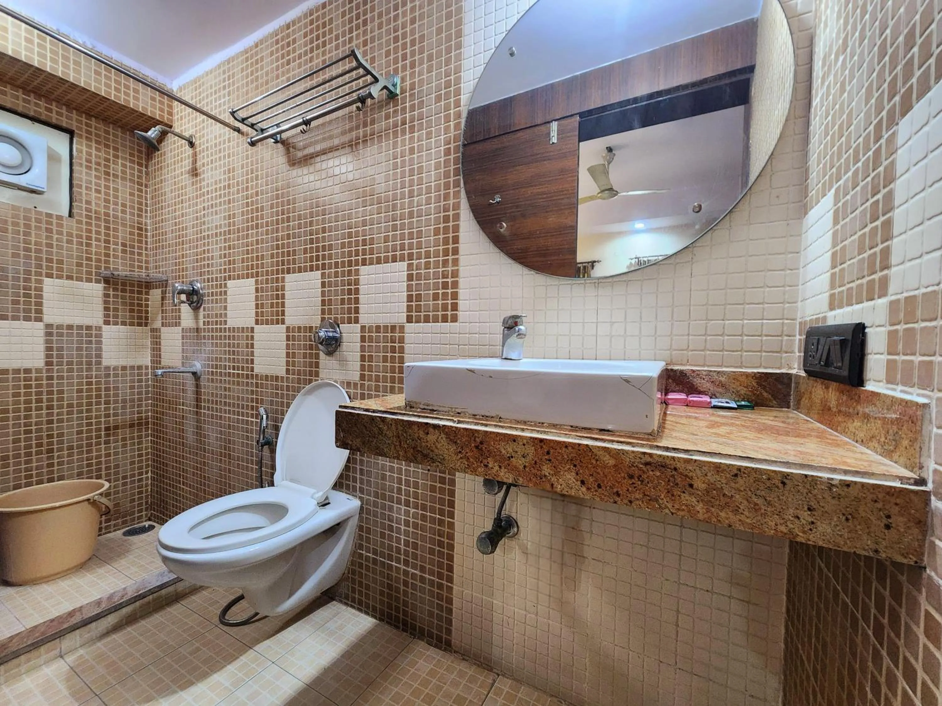 Bathroom in Bhammar's Inn - A Pure Veg