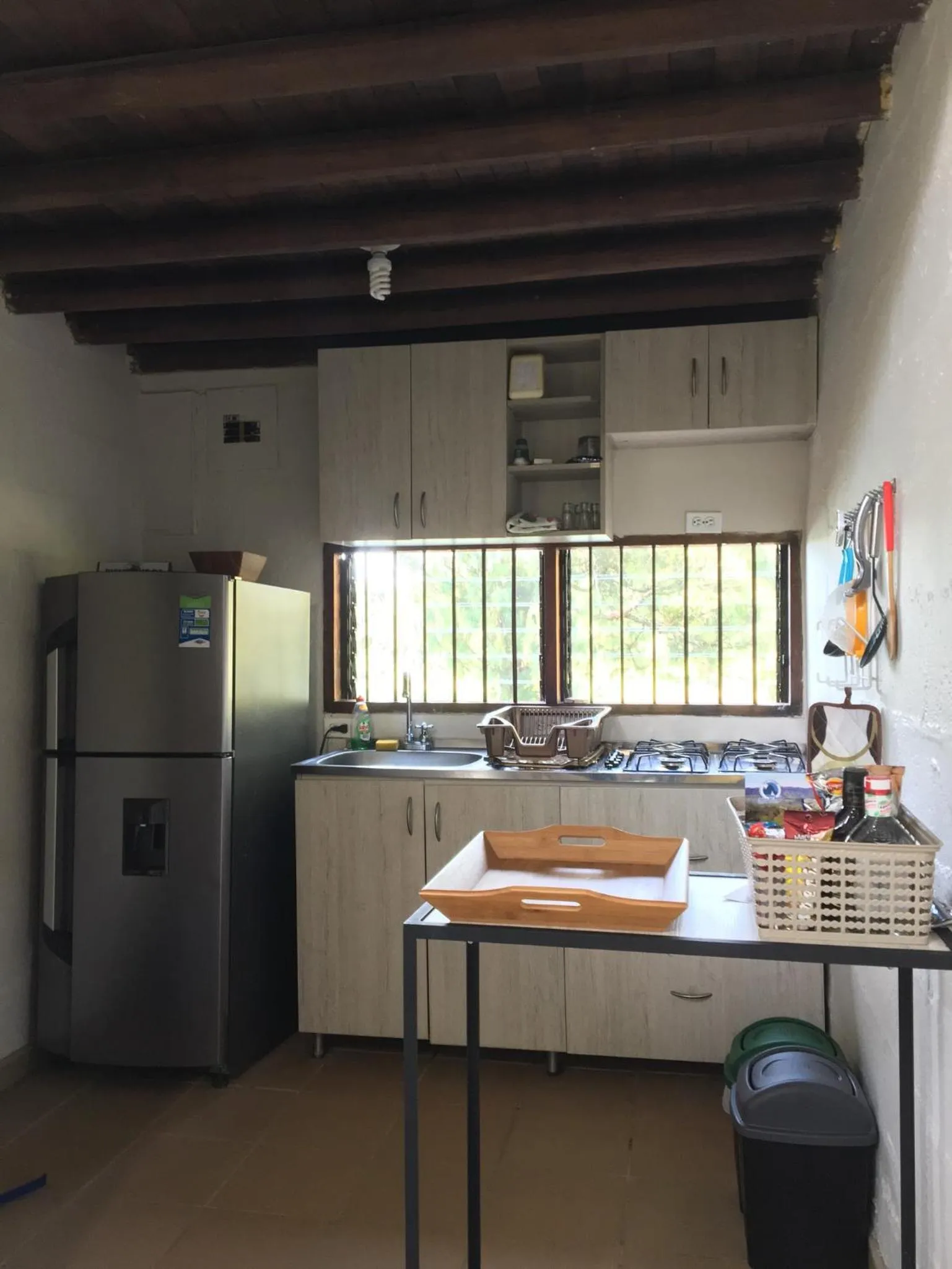 Kitchen or kitchenette in Ecolodge Bahia del Peñón