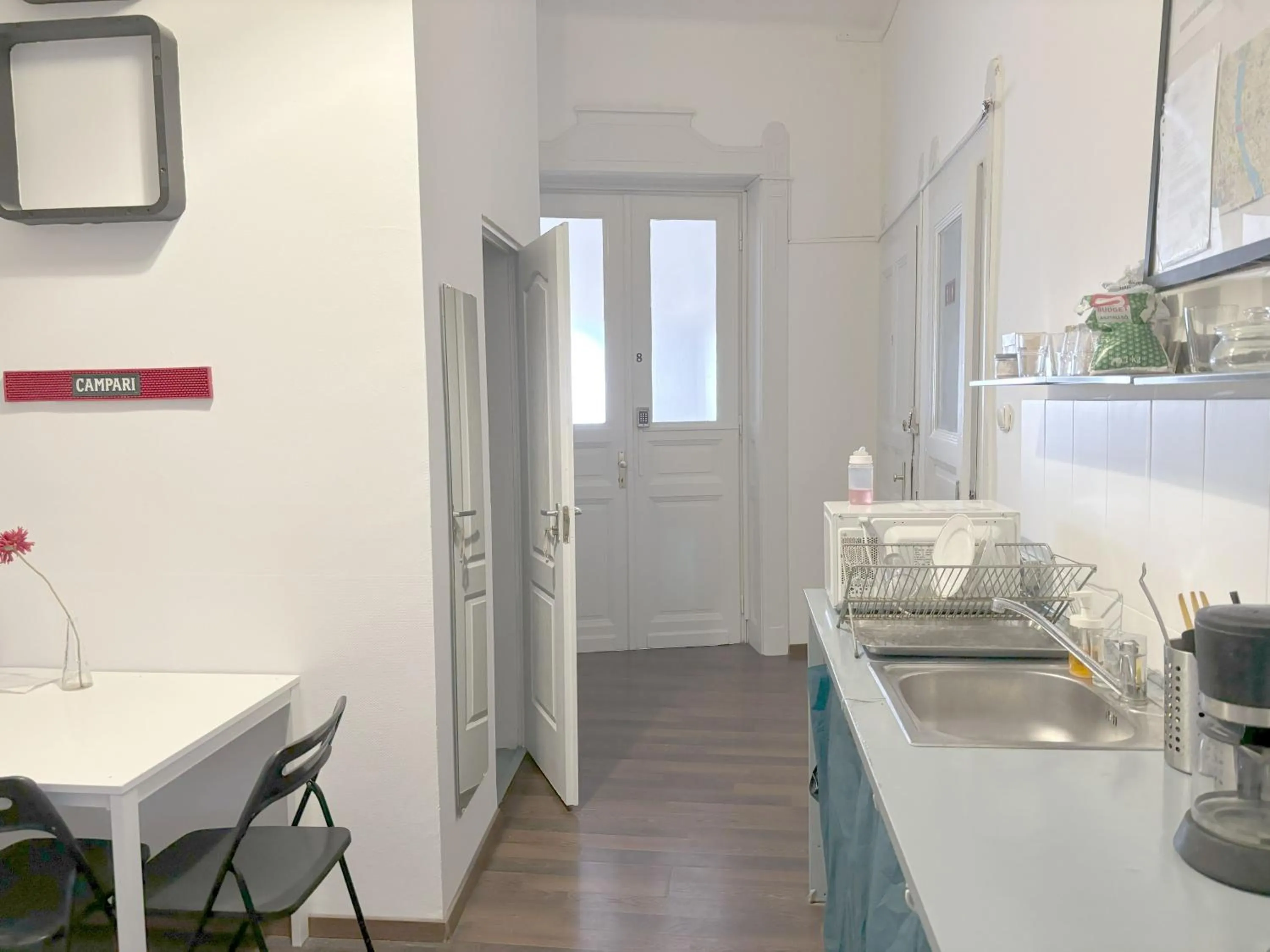 Communal kitchen in Artist Guest House