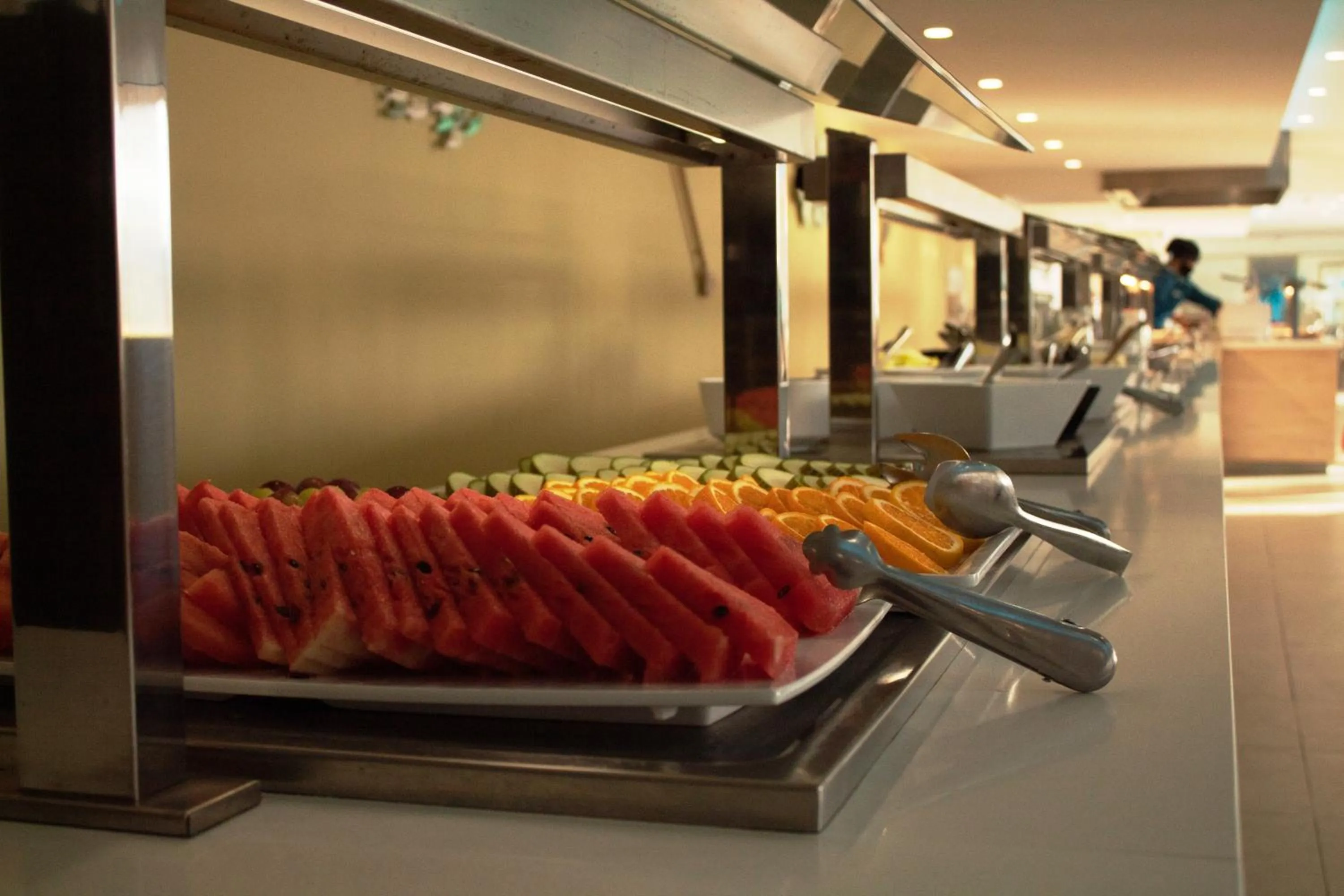 Buffet breakfast in Apartamentos Playa Moreia