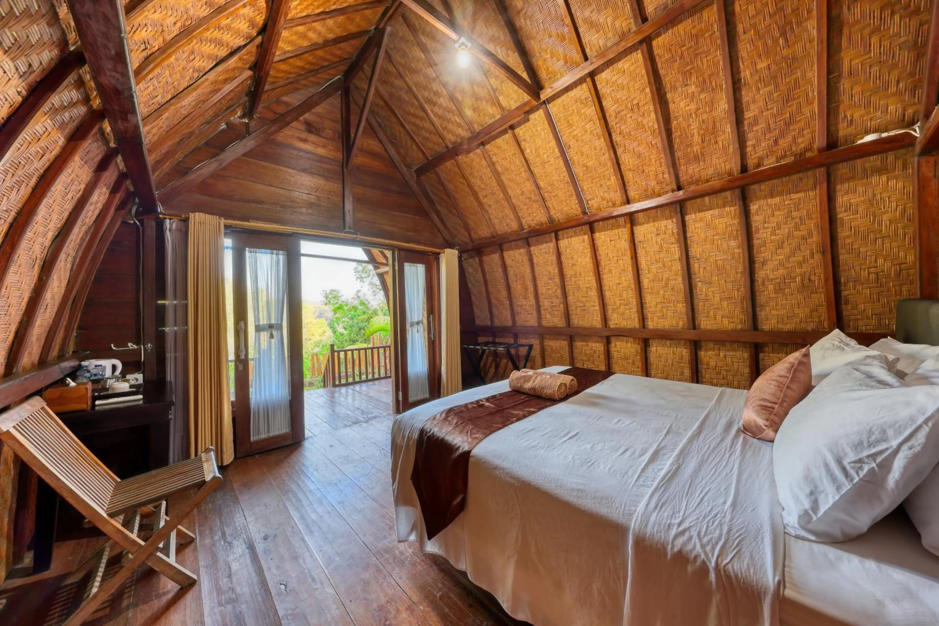 Bed in Butterfly Bungalow