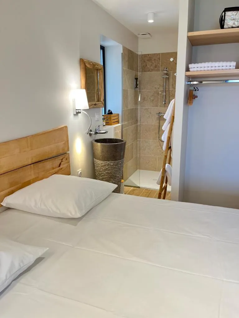 Photo of the whole room, Bed in Logis Hôtel Les Vieilles Granges