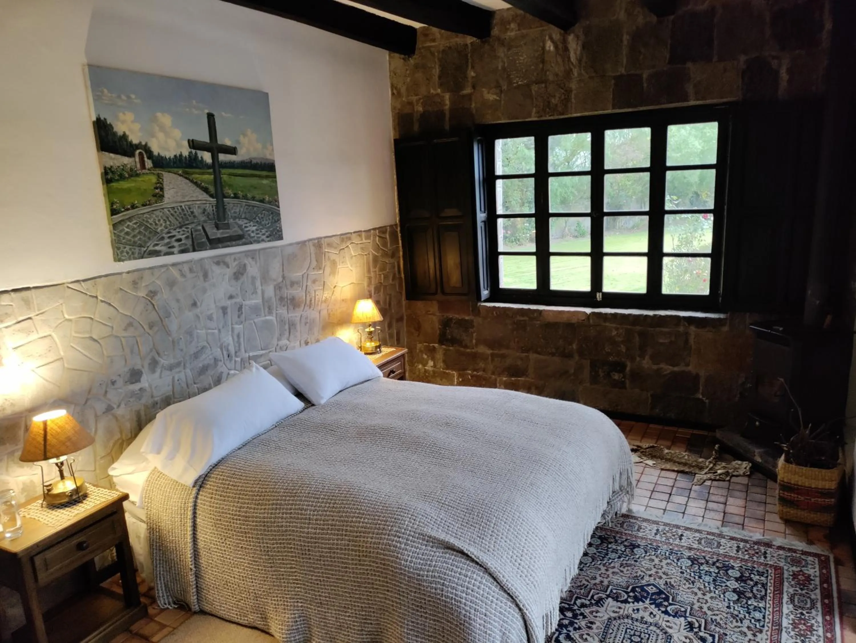 Bathroom, Bed in Hacienda Hato Verde