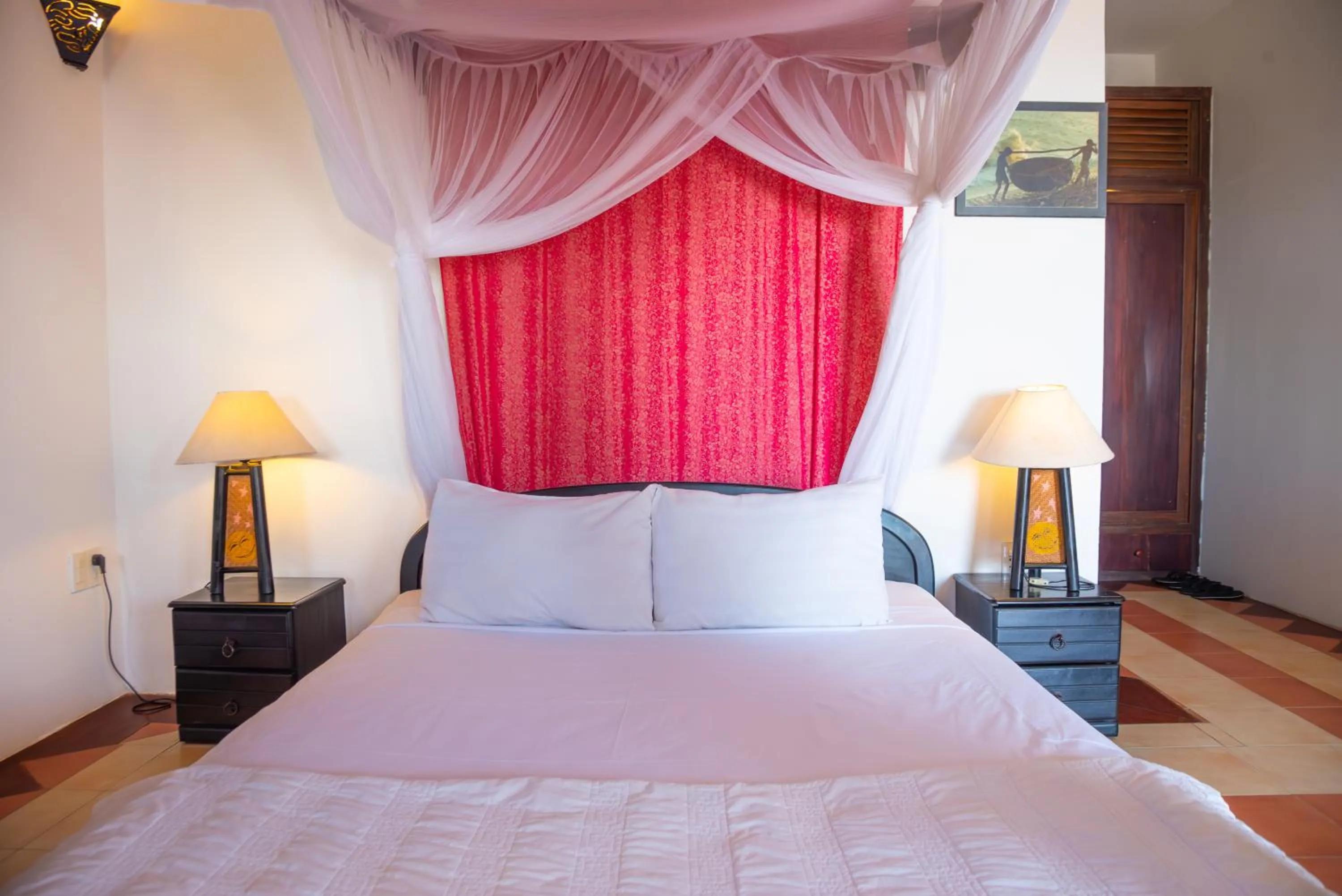 Property building, Bed in Full Moon Beach Resort