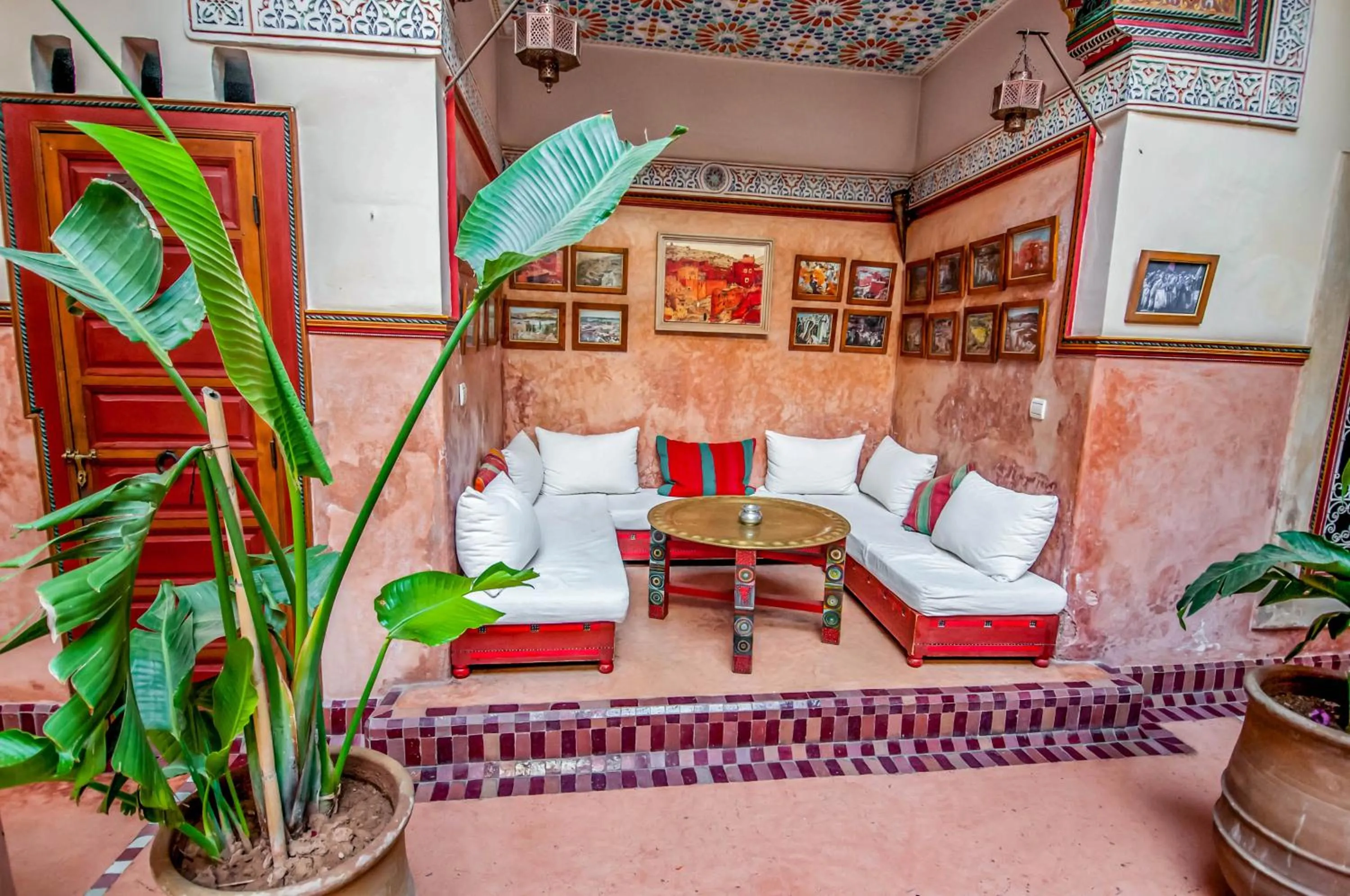 Seating area in Riad Chorfa