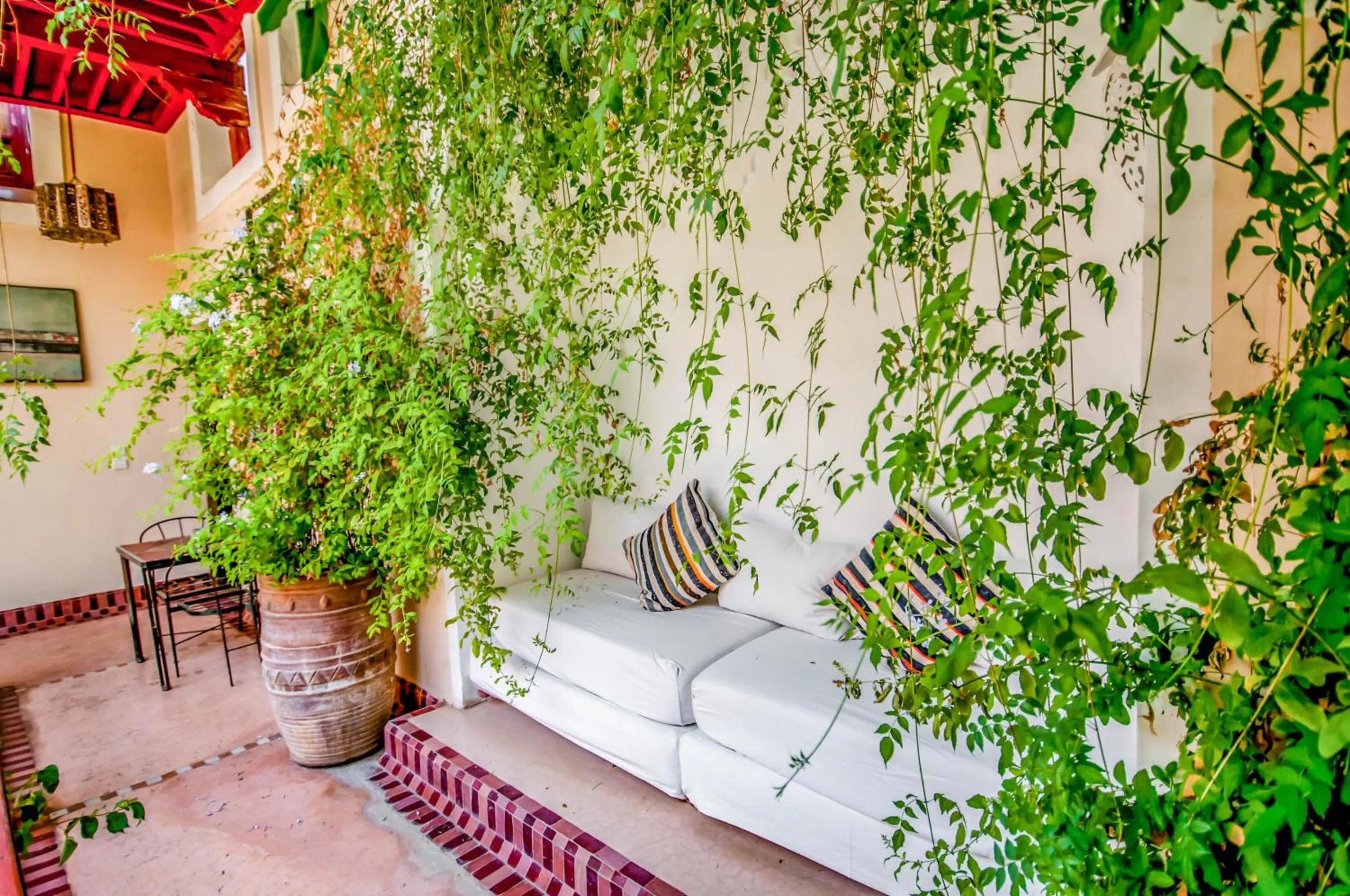 Seating area in Riad Chorfa