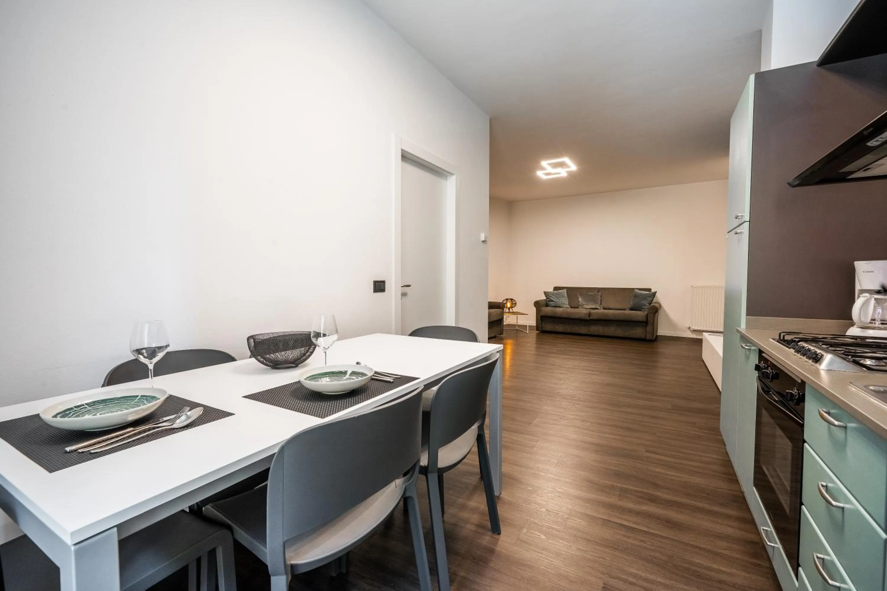 Kitchen or kitchenette in Appartamenti Vasco Renna Surf Center