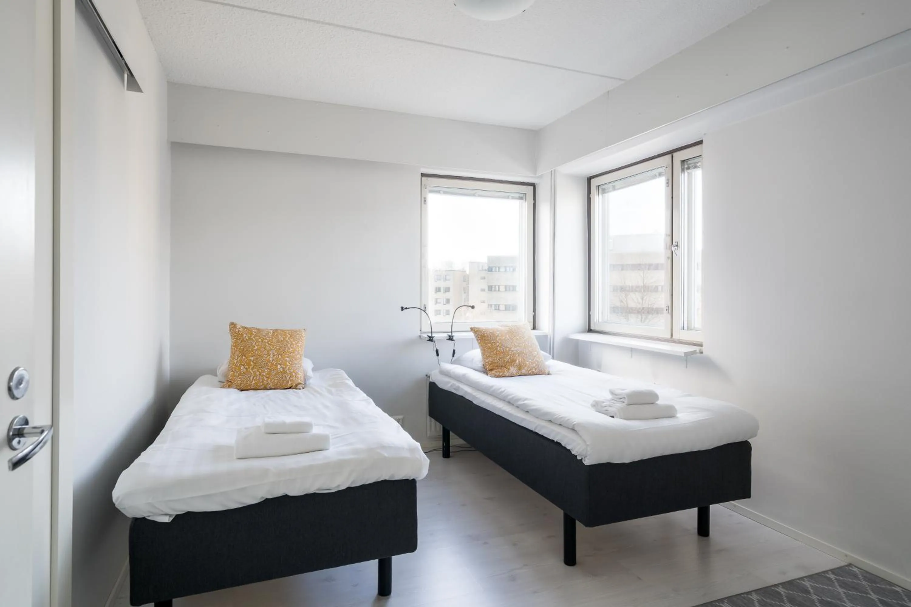 Bed in Hiisi Homes Helsinki Haaga