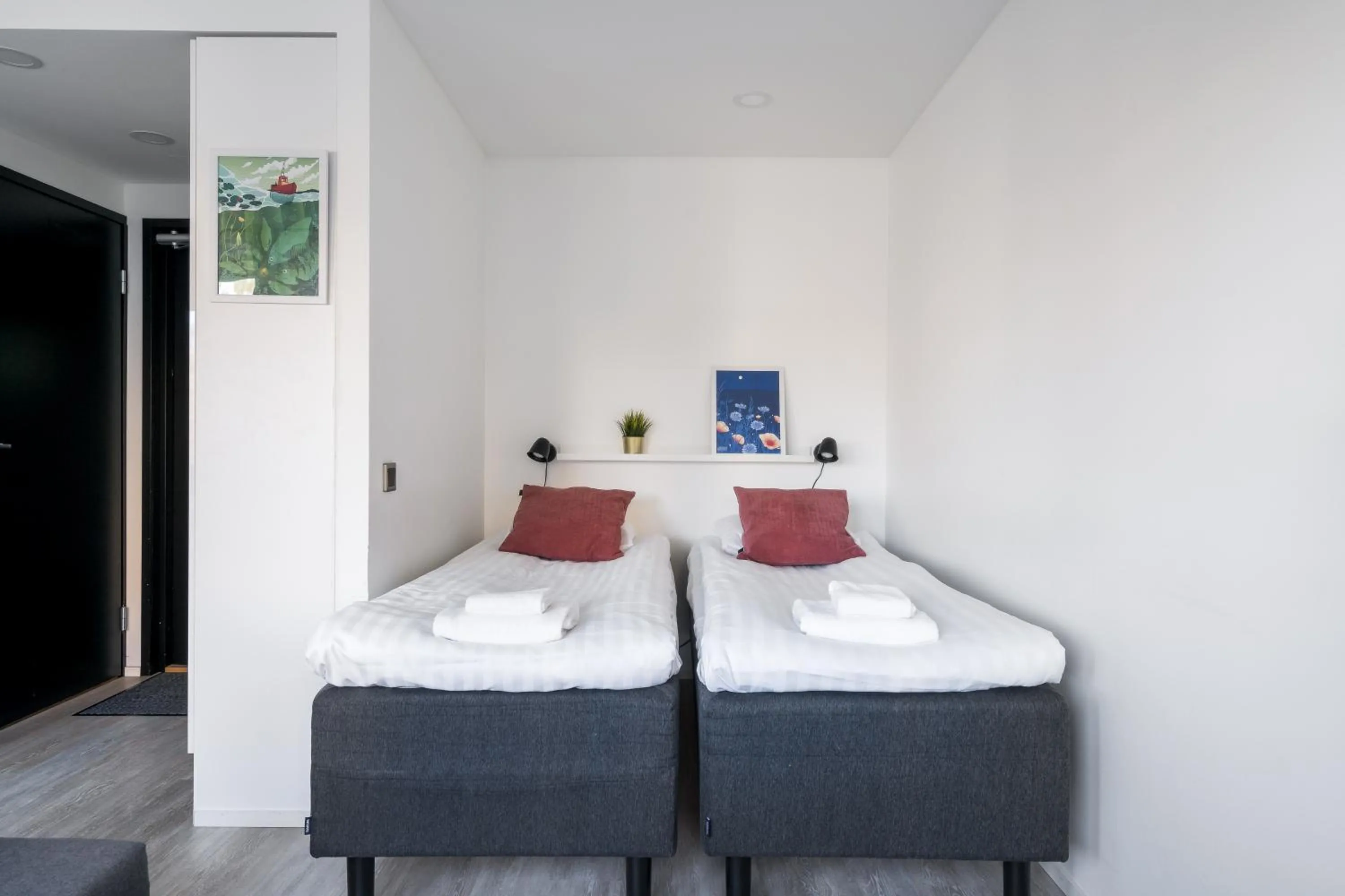 Bed in Hiisi Homes Helsinki Haaga