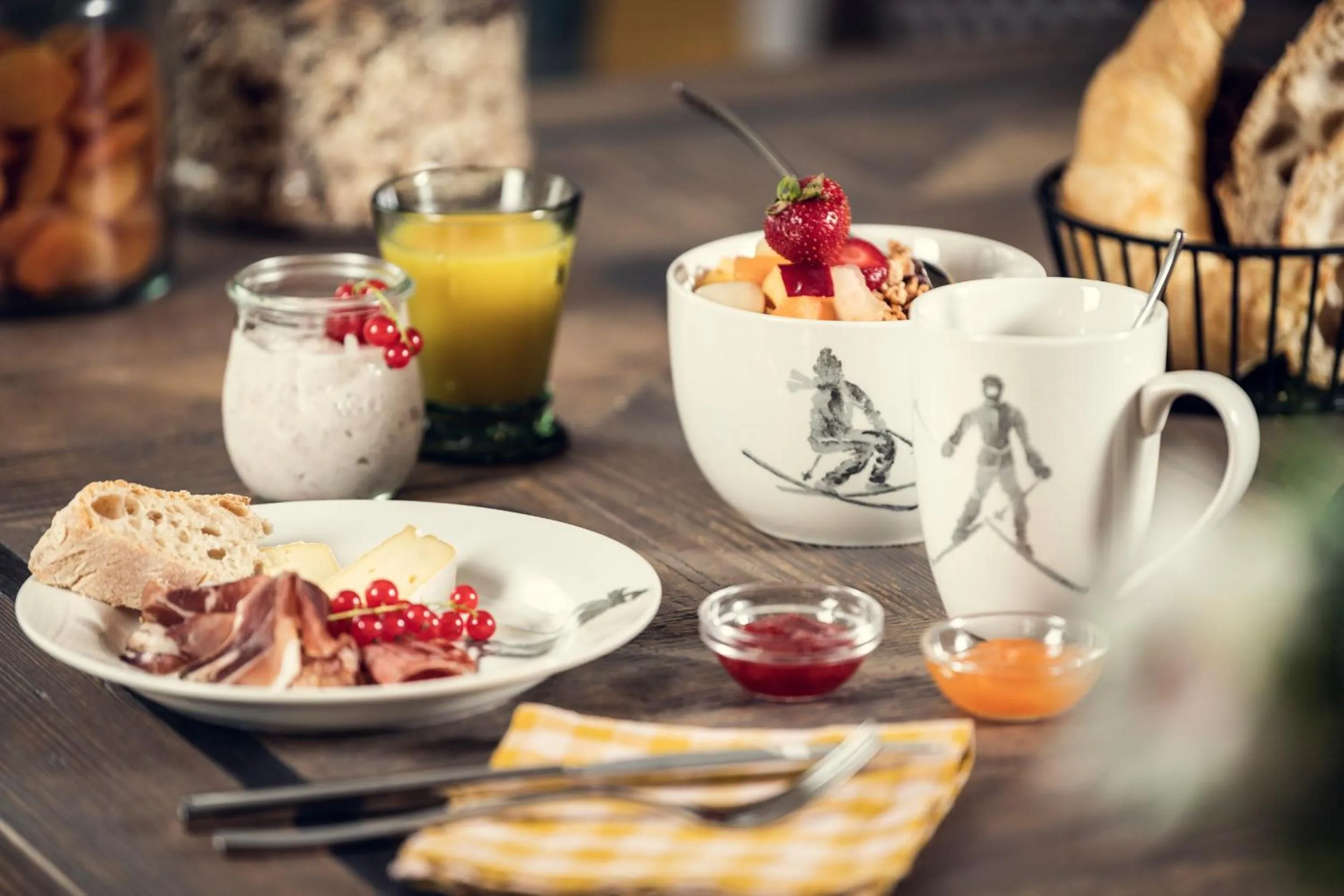 Buffet breakfast in Conrad's Mountain Lodge