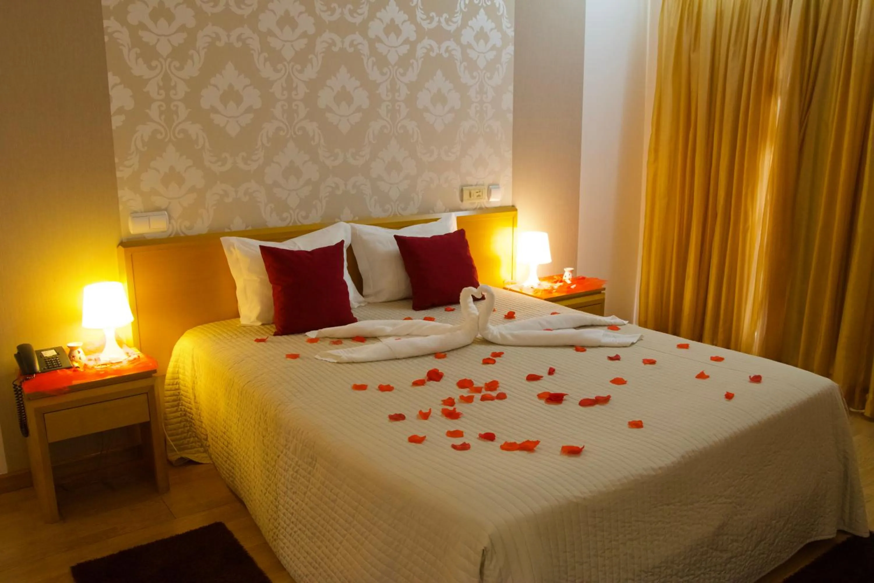 Bed in Hotel Eurosol Alcanena