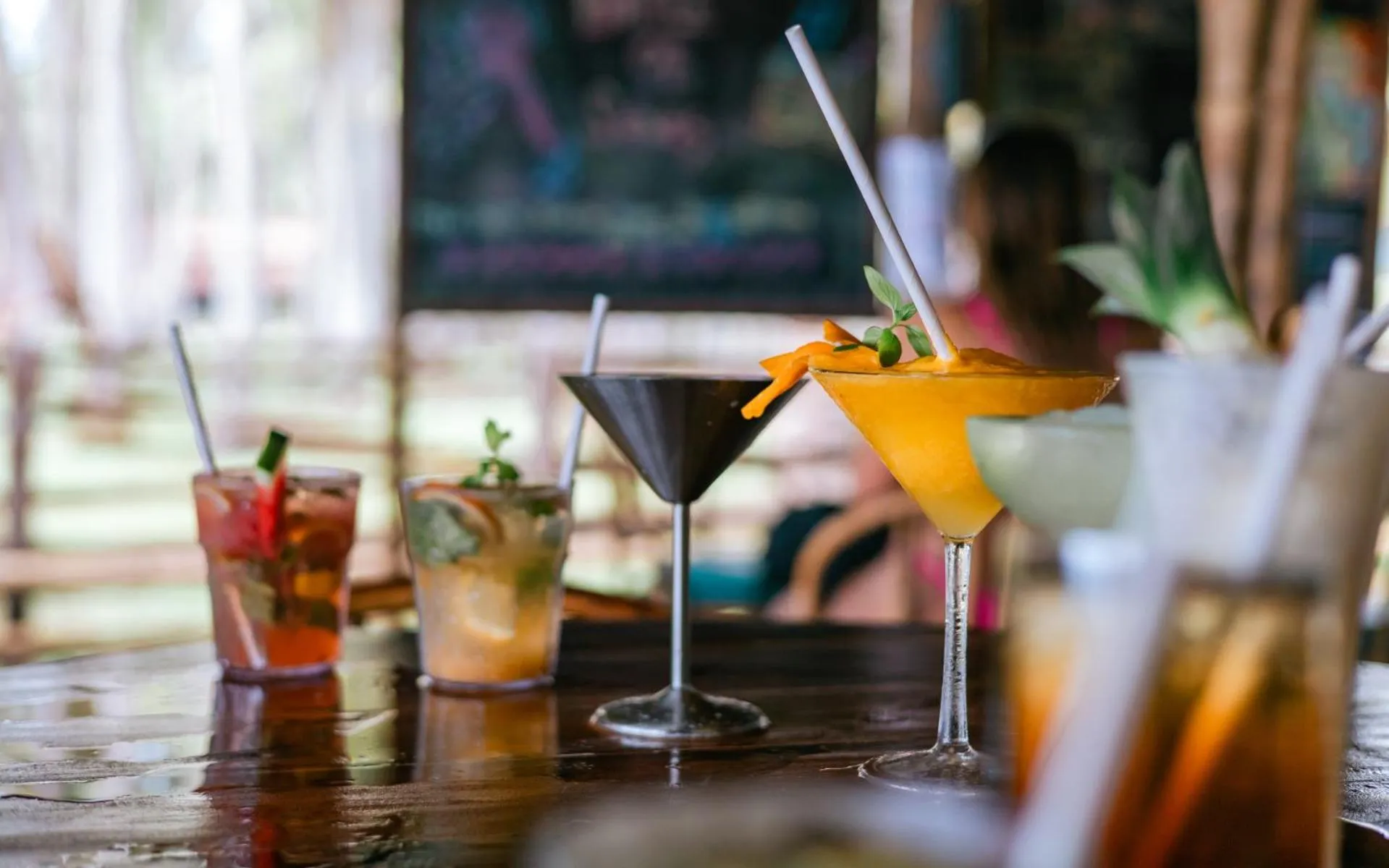 Drinks in Mad Monkey Hostel Nacpan Beach