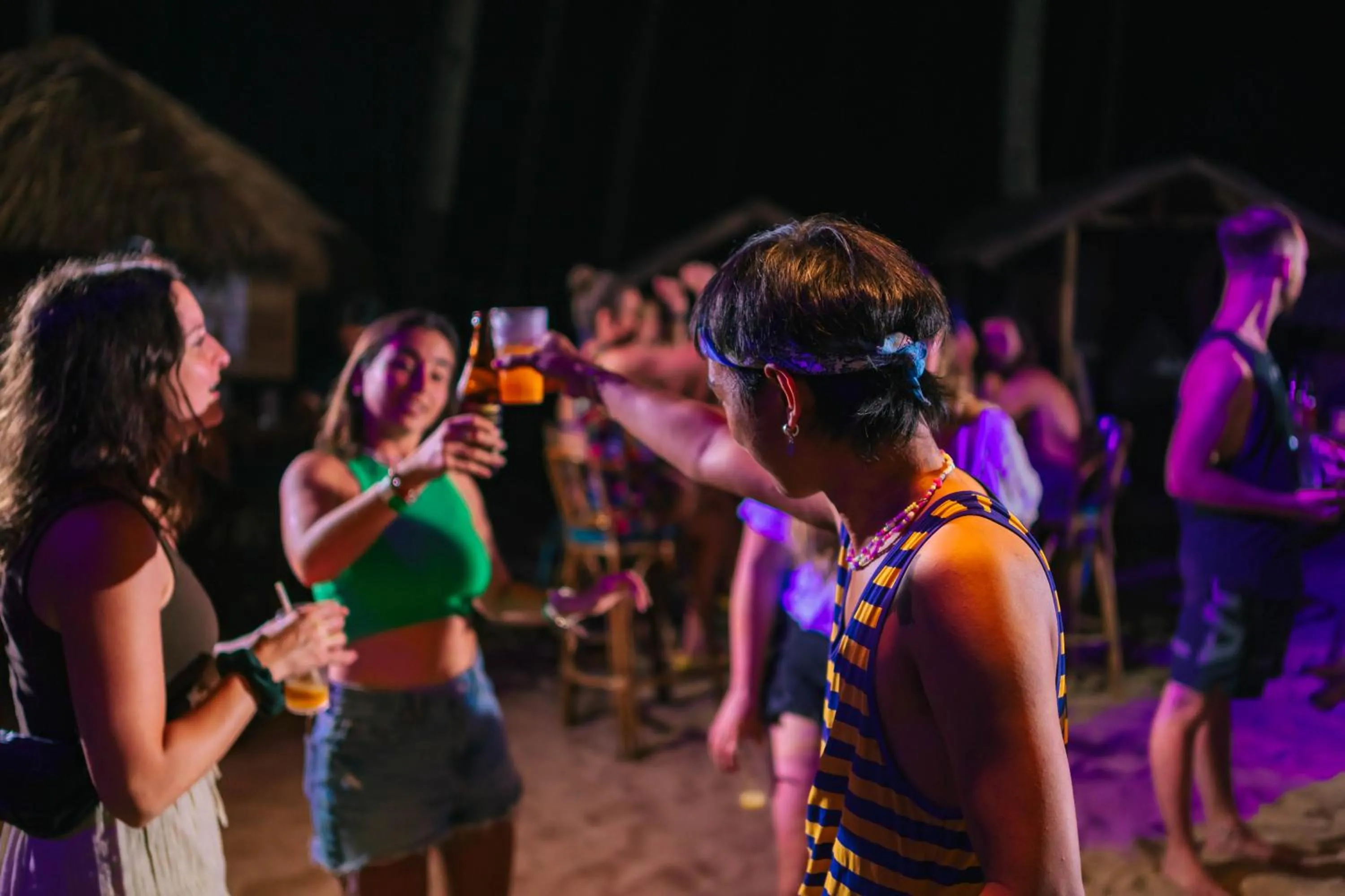 People in Mad Monkey Hostel Nacpan Beach