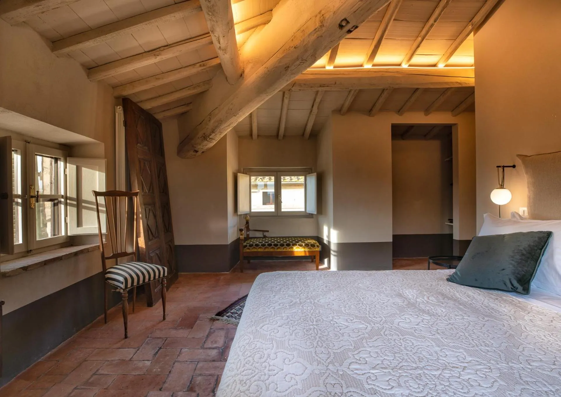 Bed in Ca' Bianca Tuscany Relais