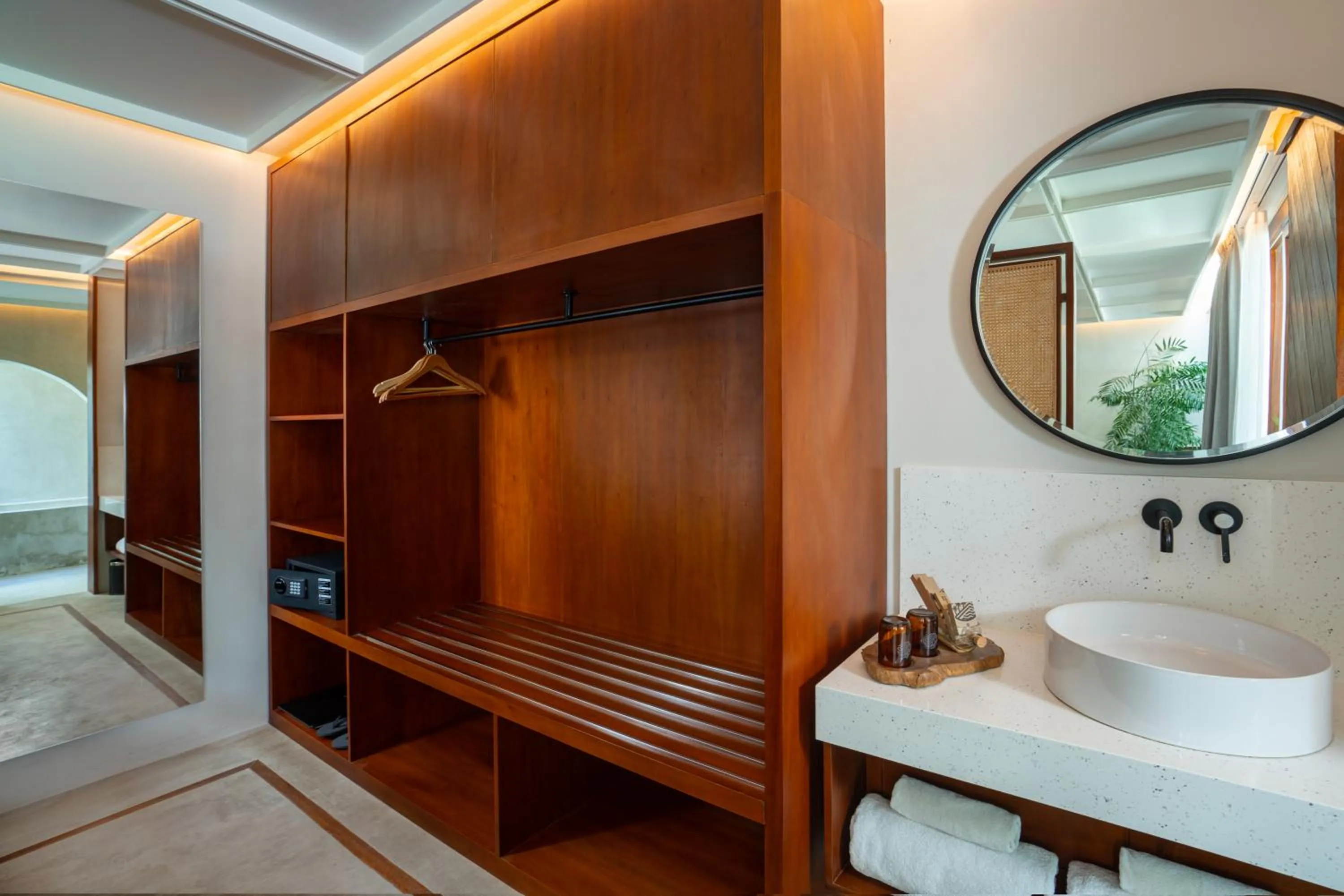 wardrobe in The Kemilau Hotel & Villa Canggu Bali