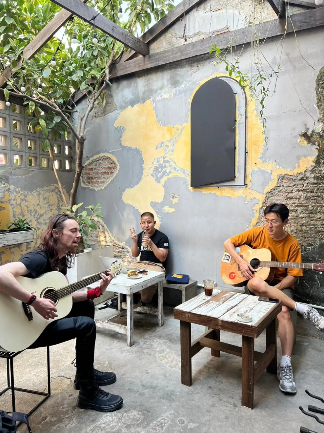 Seating area in Hobnob Hostel