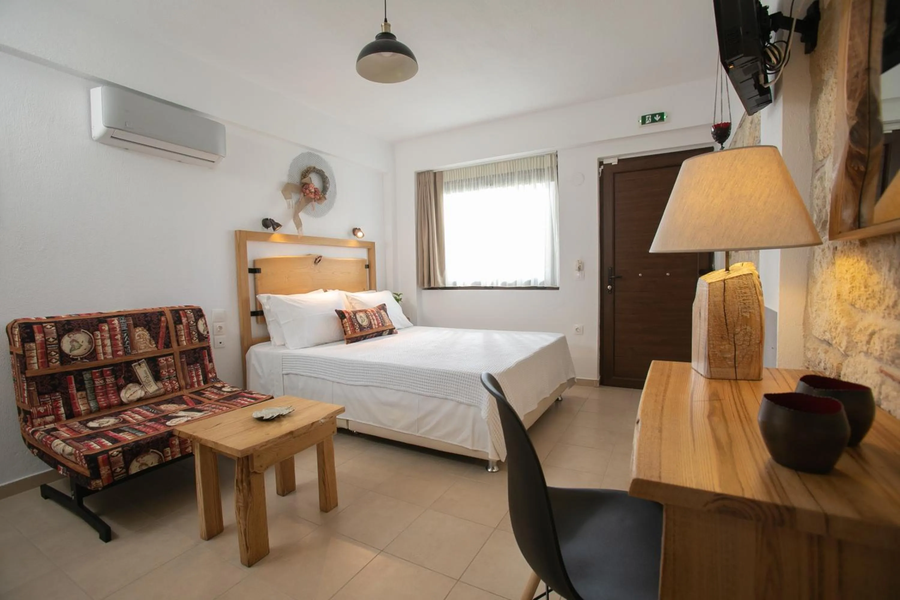 Bed in Agrielia Apartments
