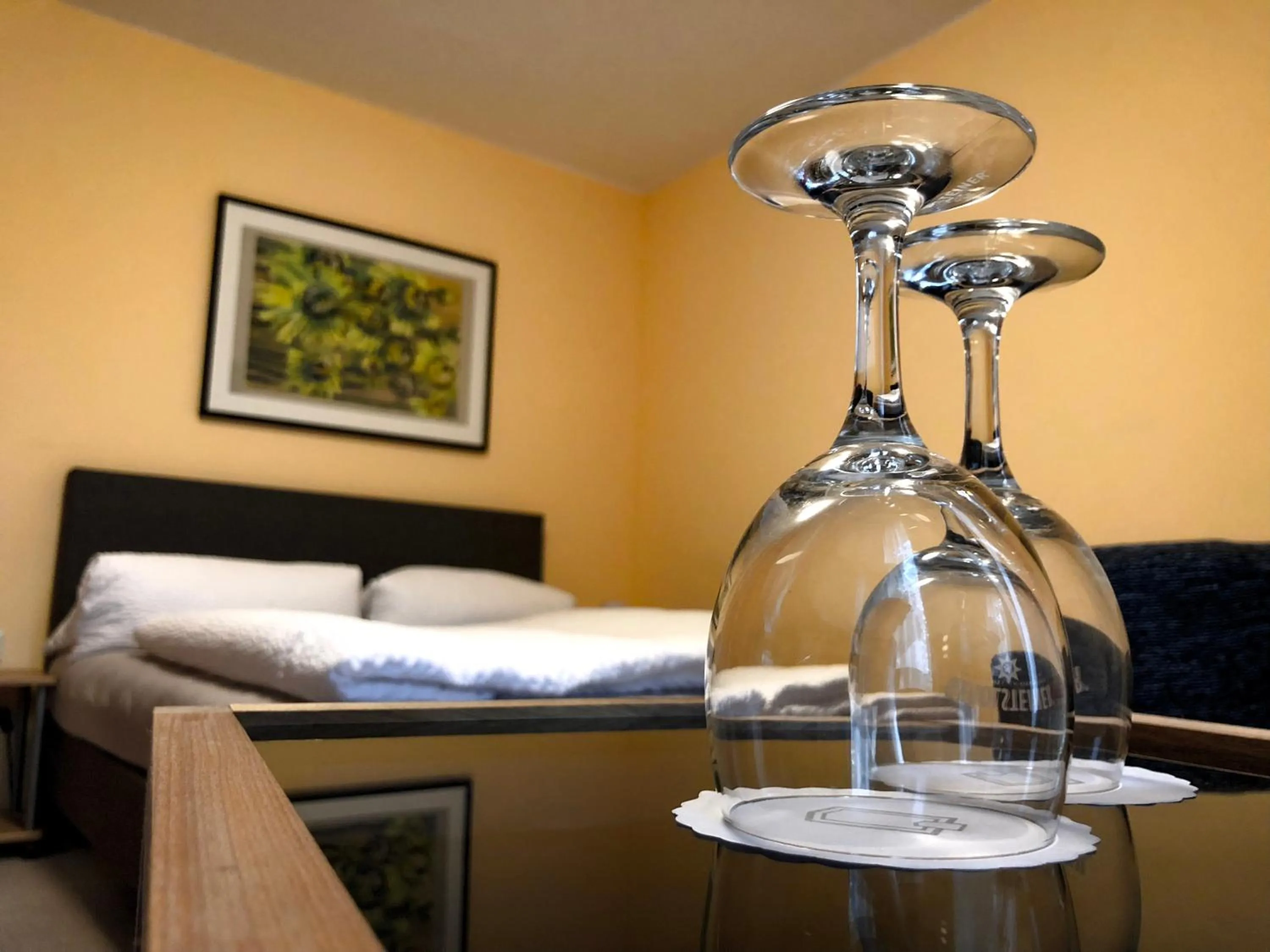 Bed in Hotel Restaurant Denis