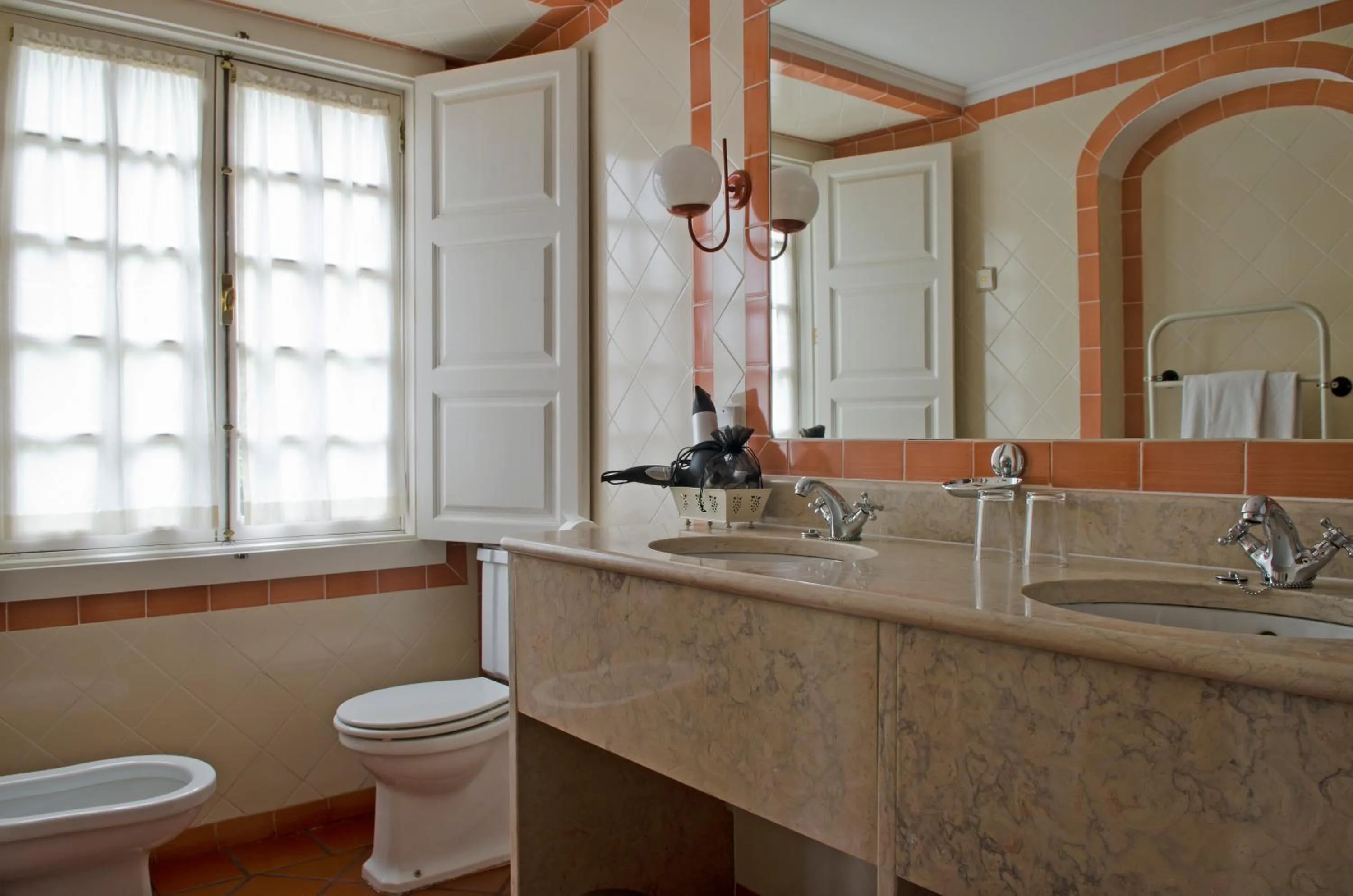 Bathroom in Lawrences Hotel