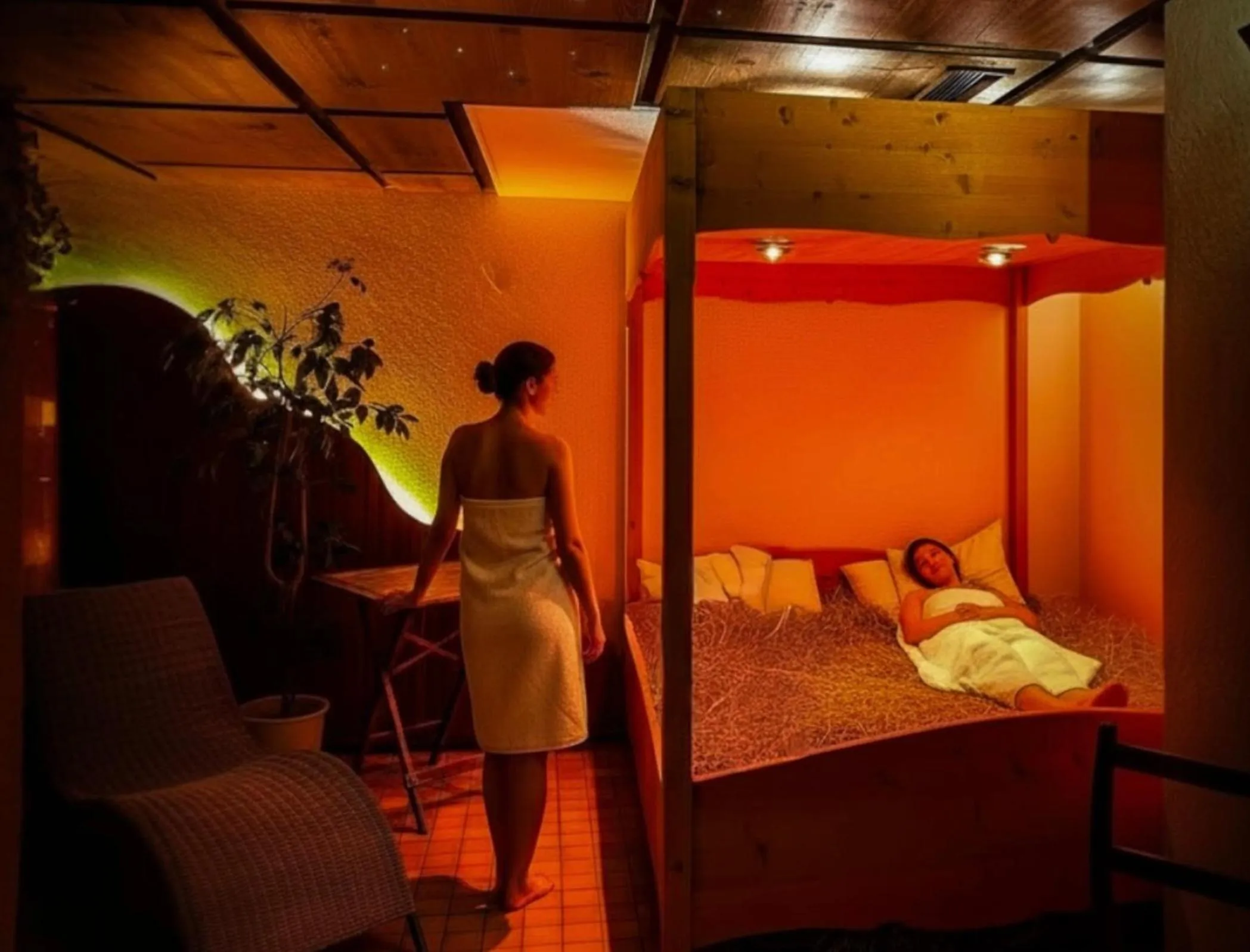 Sauna, Bed in Landgasthof Jostalstüble