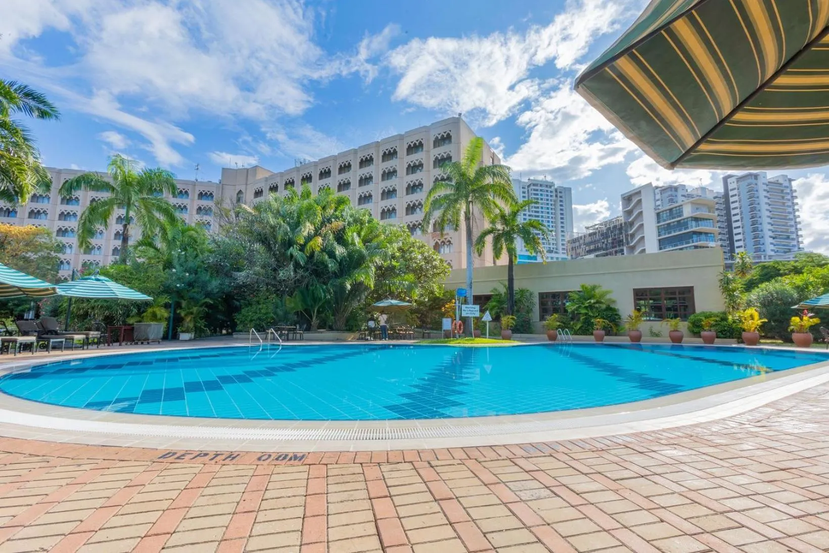 Pool view in Dar es Salaam Serena Hotel